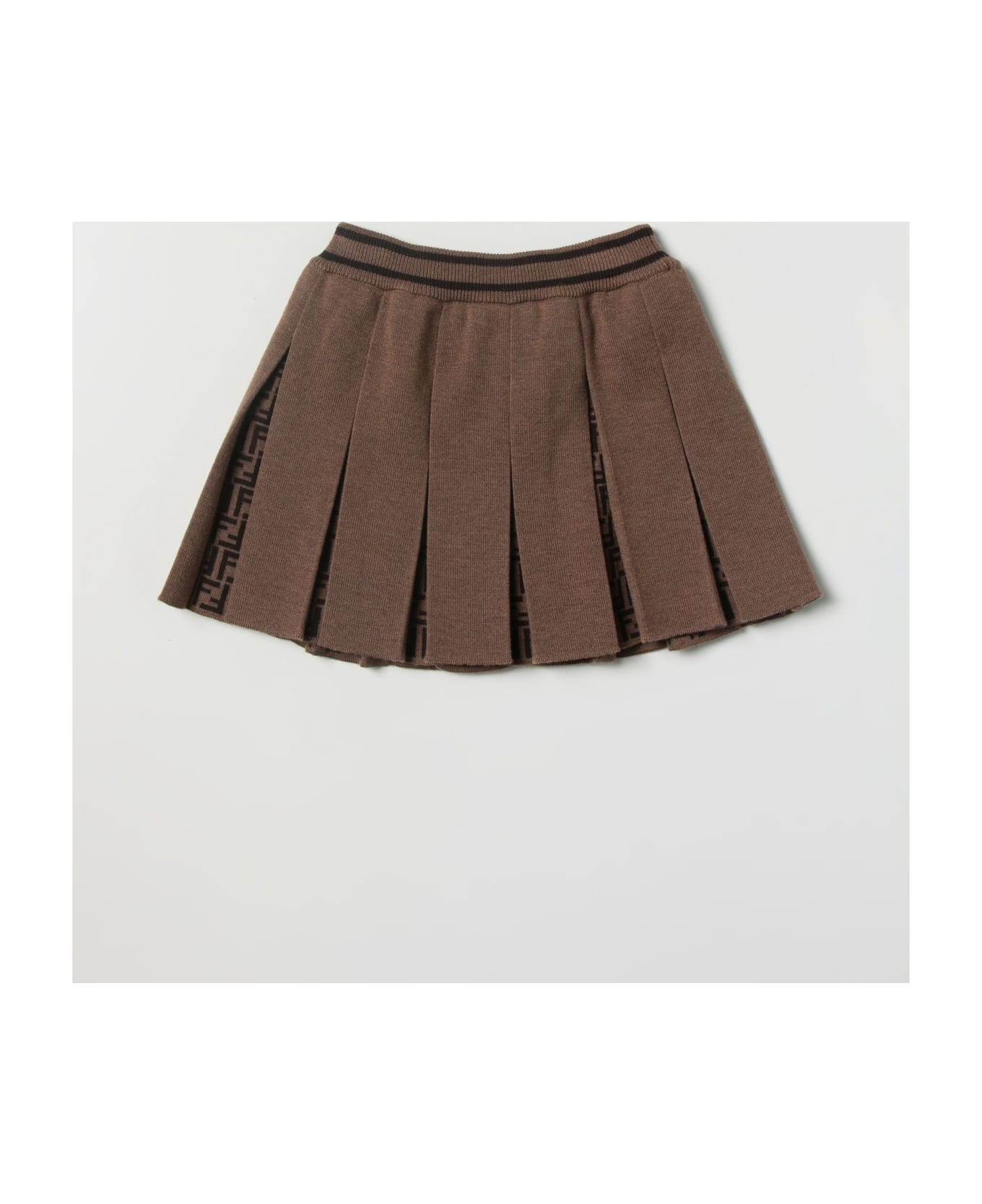 Fendi Brown Virgin Wool Skirt - Tabacco