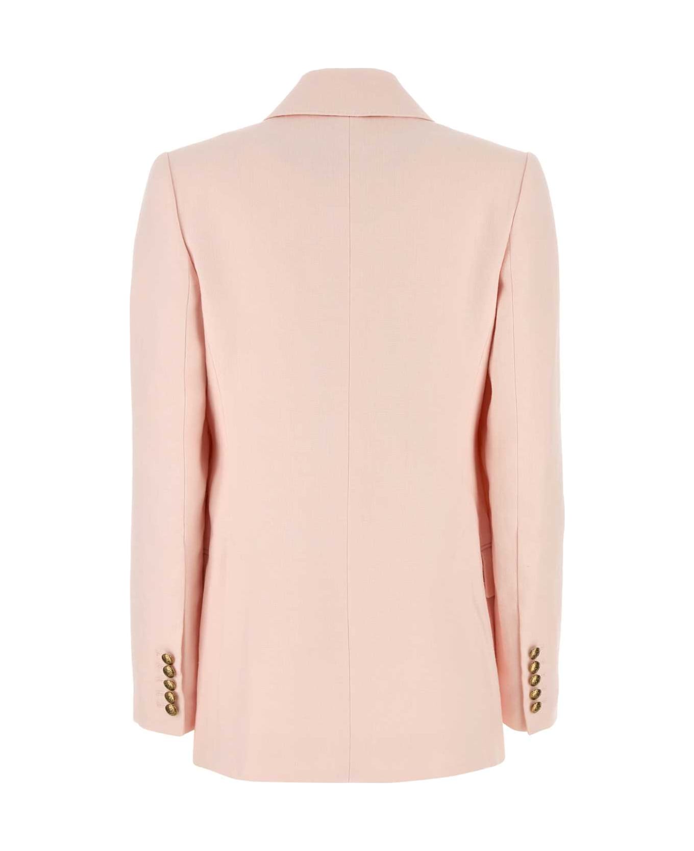 Zimmermann Pastel Pink Linen Crush Blazer - PINK