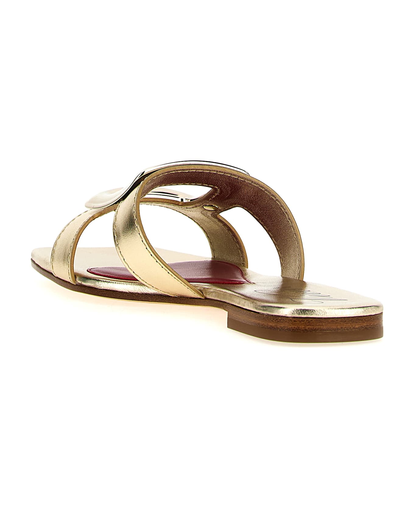 Roger Vivier 
new Metal Buckle
 Mule - Gold