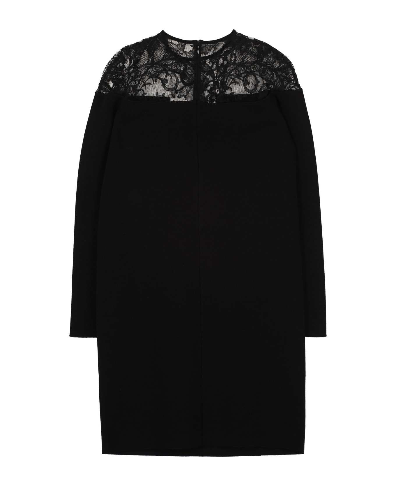 Givenchy Lace Detail Knitted Dress - black