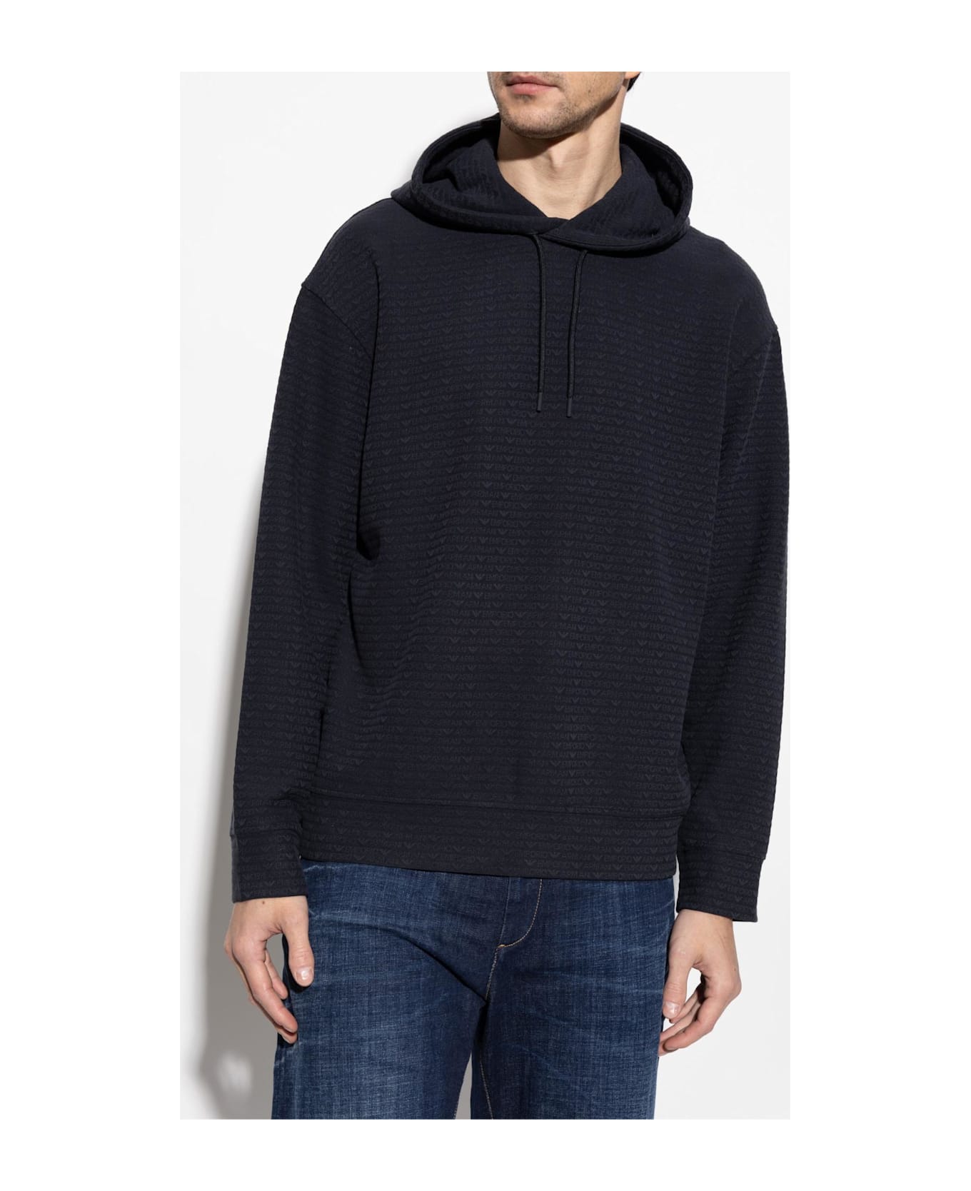 Emporio Armani Sweatshirt With Logo - Blue