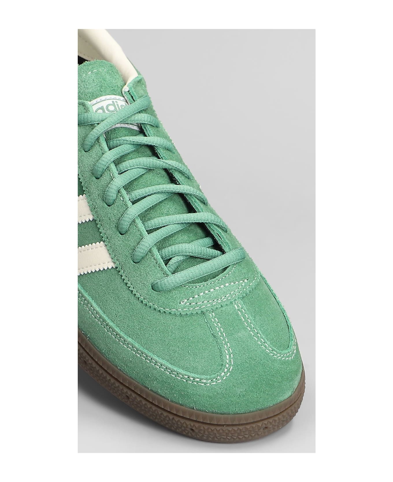 Adidas Handball Spezial Sneakers In Green Suede - green