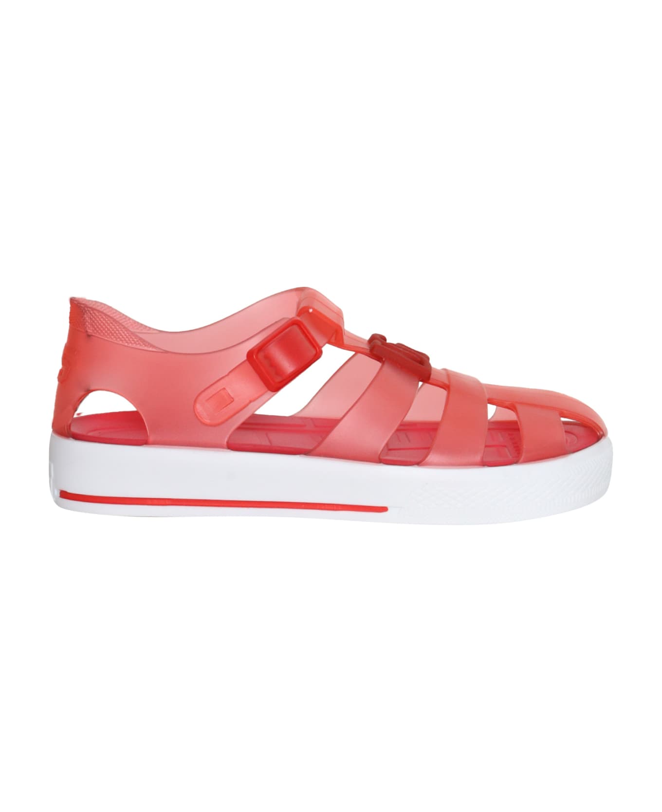 Dolce & Gabbana Pink Spider Sandals - RED
