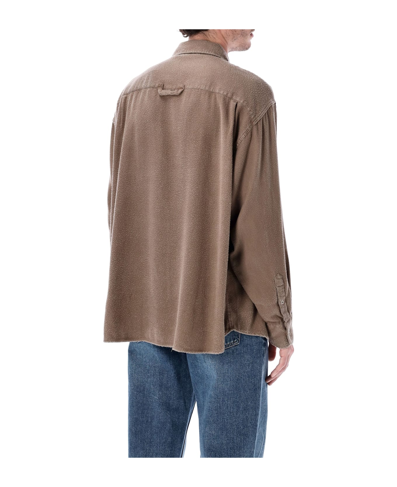 mfpen Gambler Shirt Dark Taupe Fuzz - DARK TAUPE