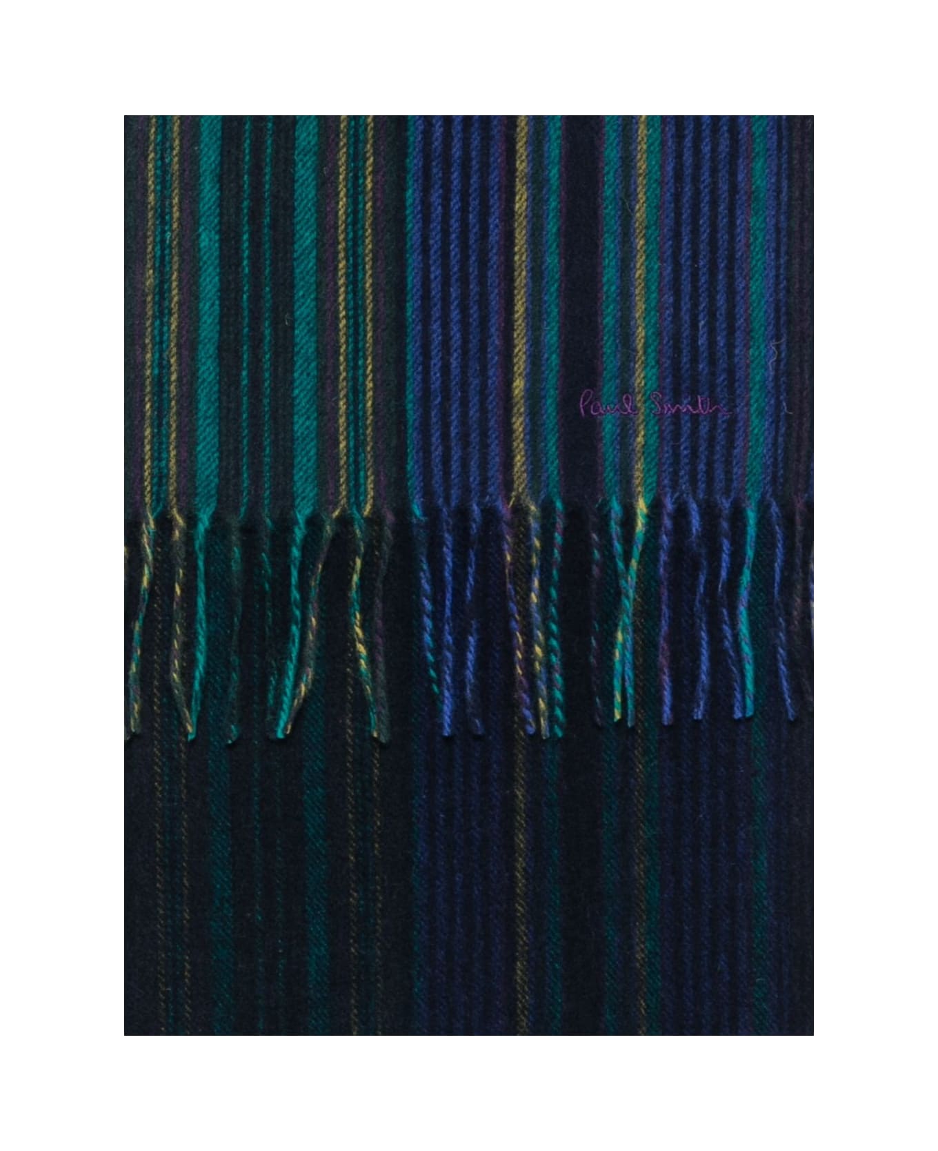 Paul Smith Striped Scarf - Blue
