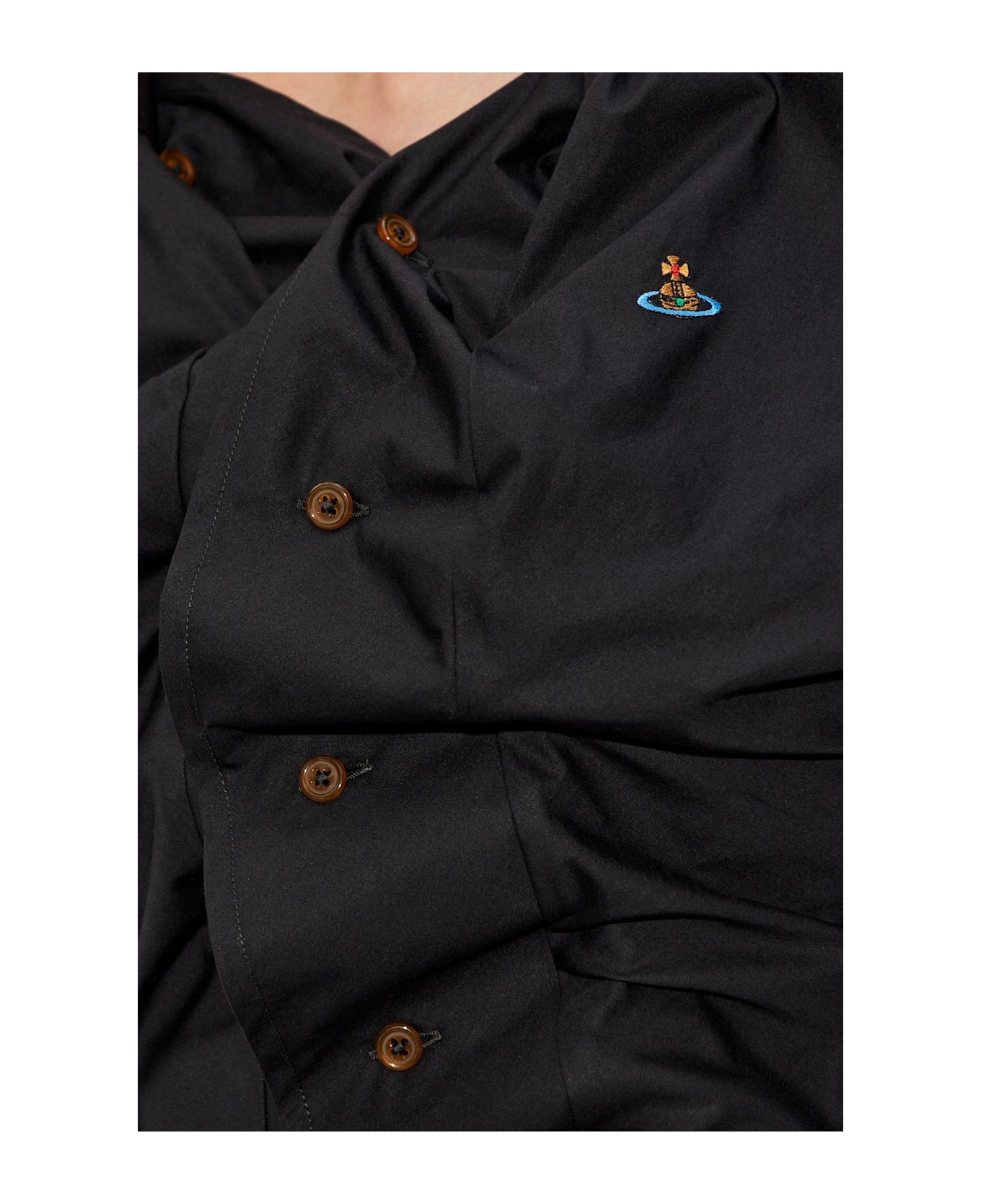 Vivienne Westwood 'drunken' Cotton Shirt - BLACK