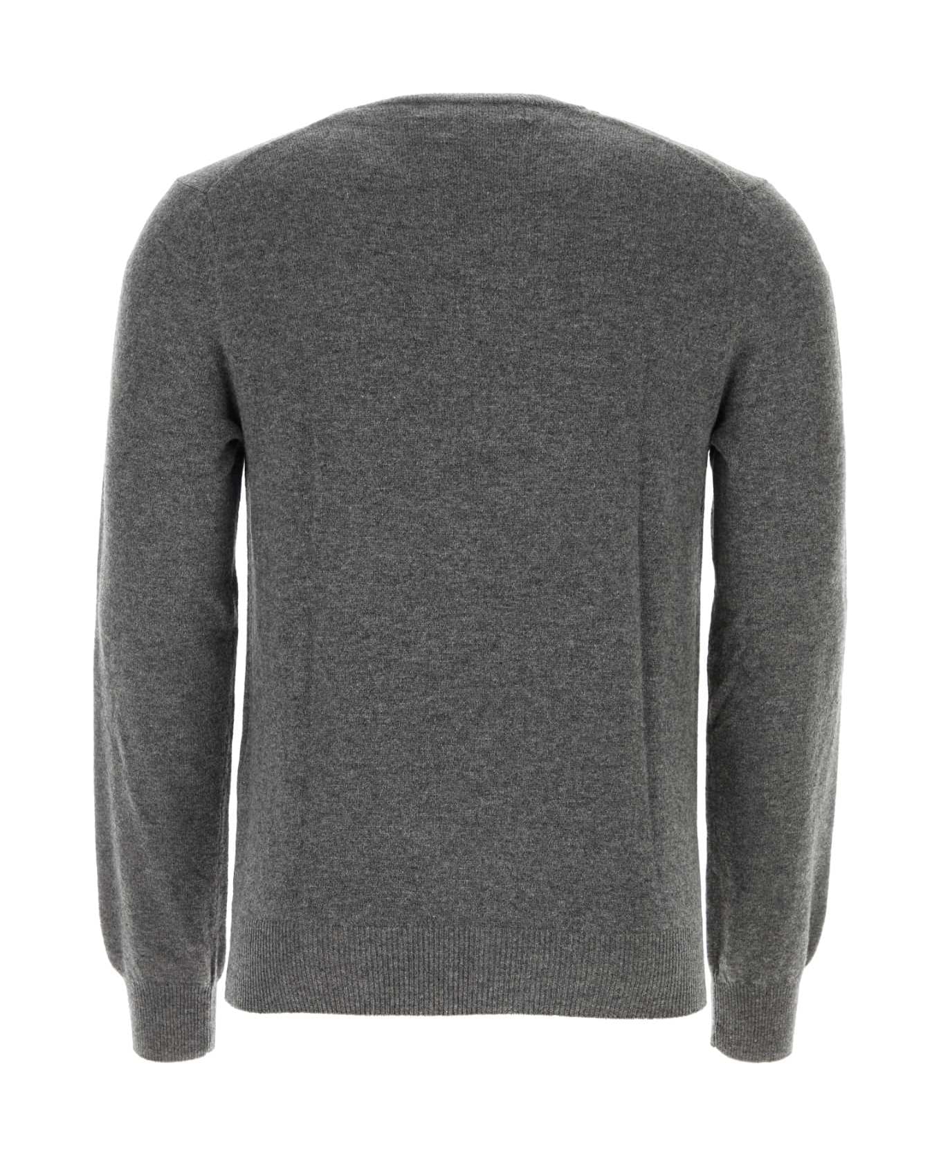 Comme des Garçons Play Grey Wool Sweater - GREY