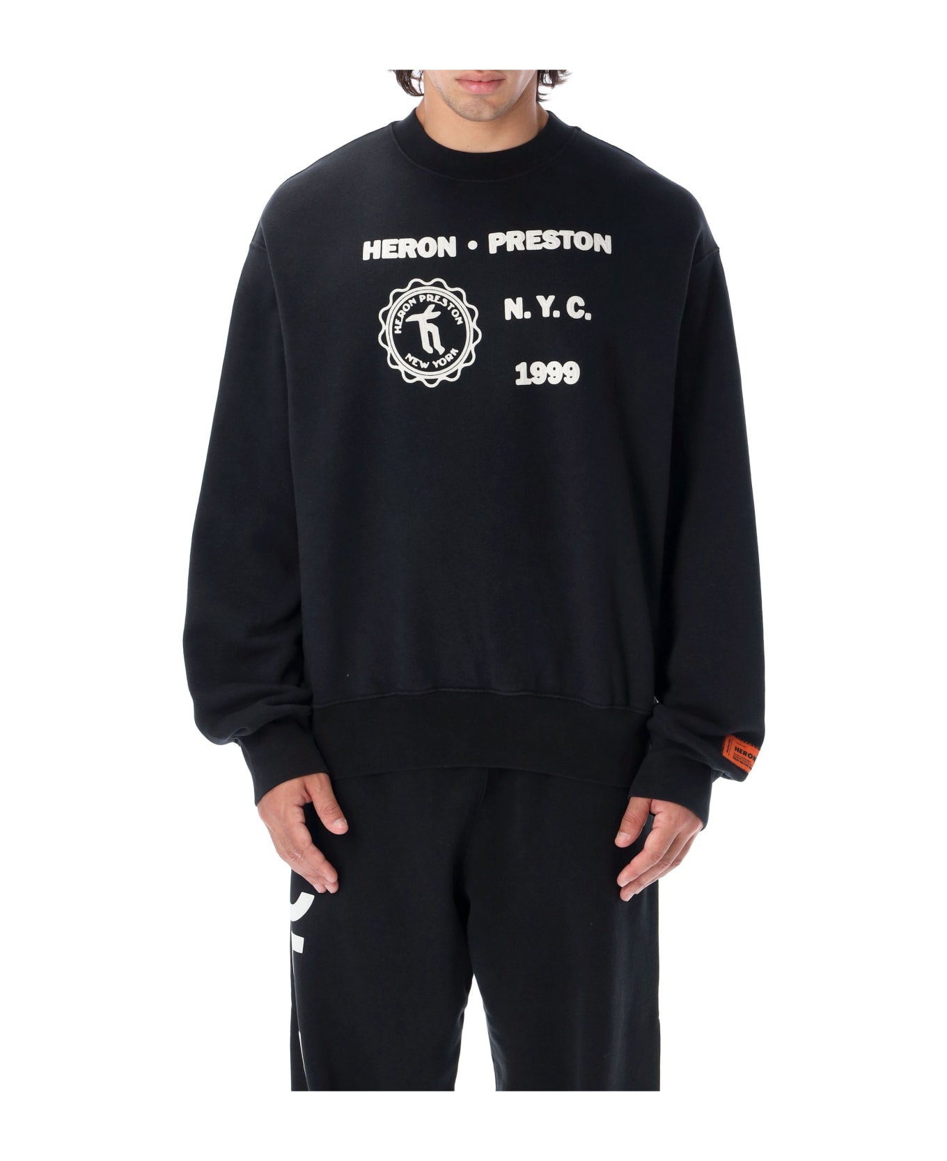 HERON PRESTON Medieval Heron Crewneck - Nero