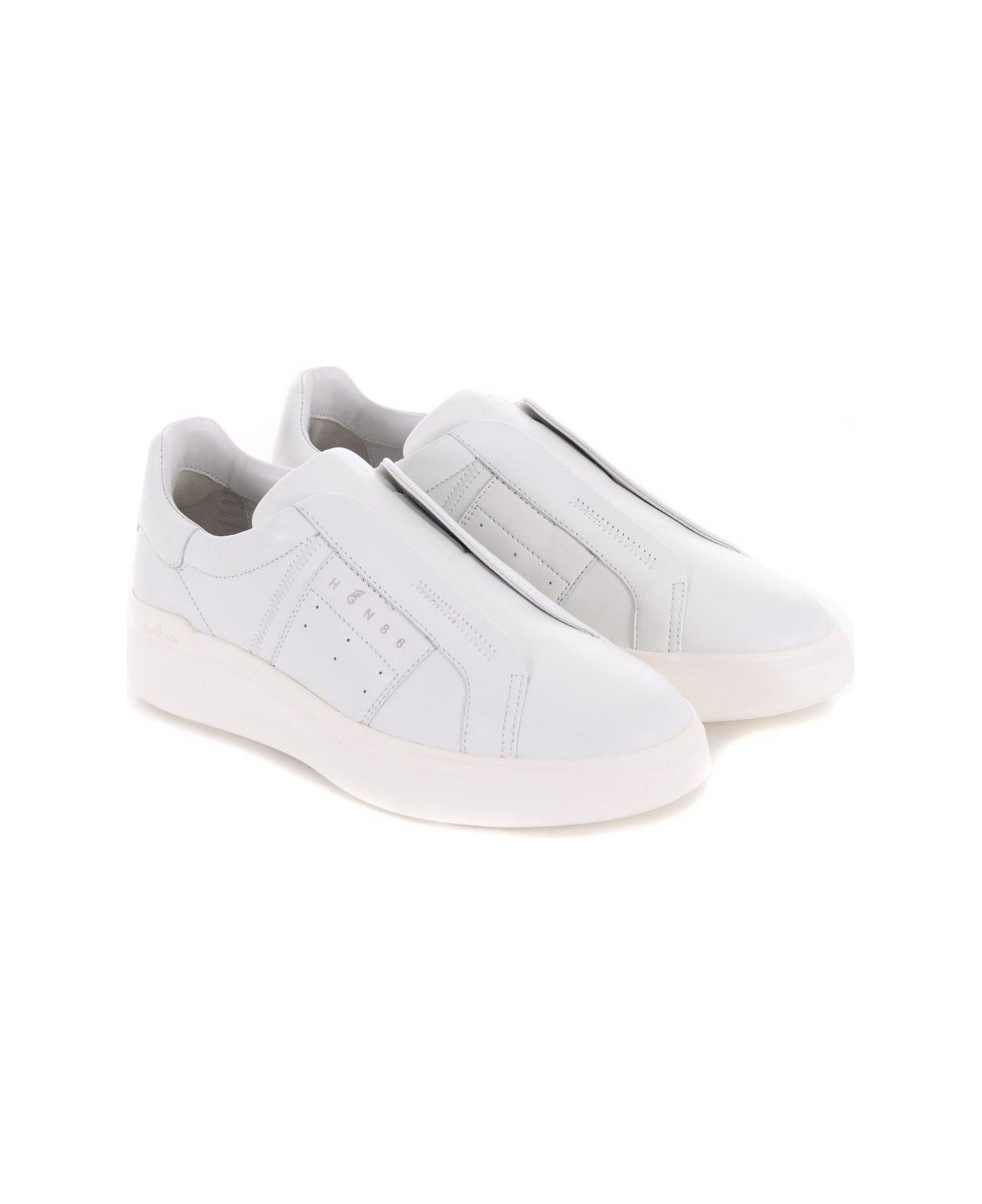 Hogan Round-toe Slip-on Sneakers - White