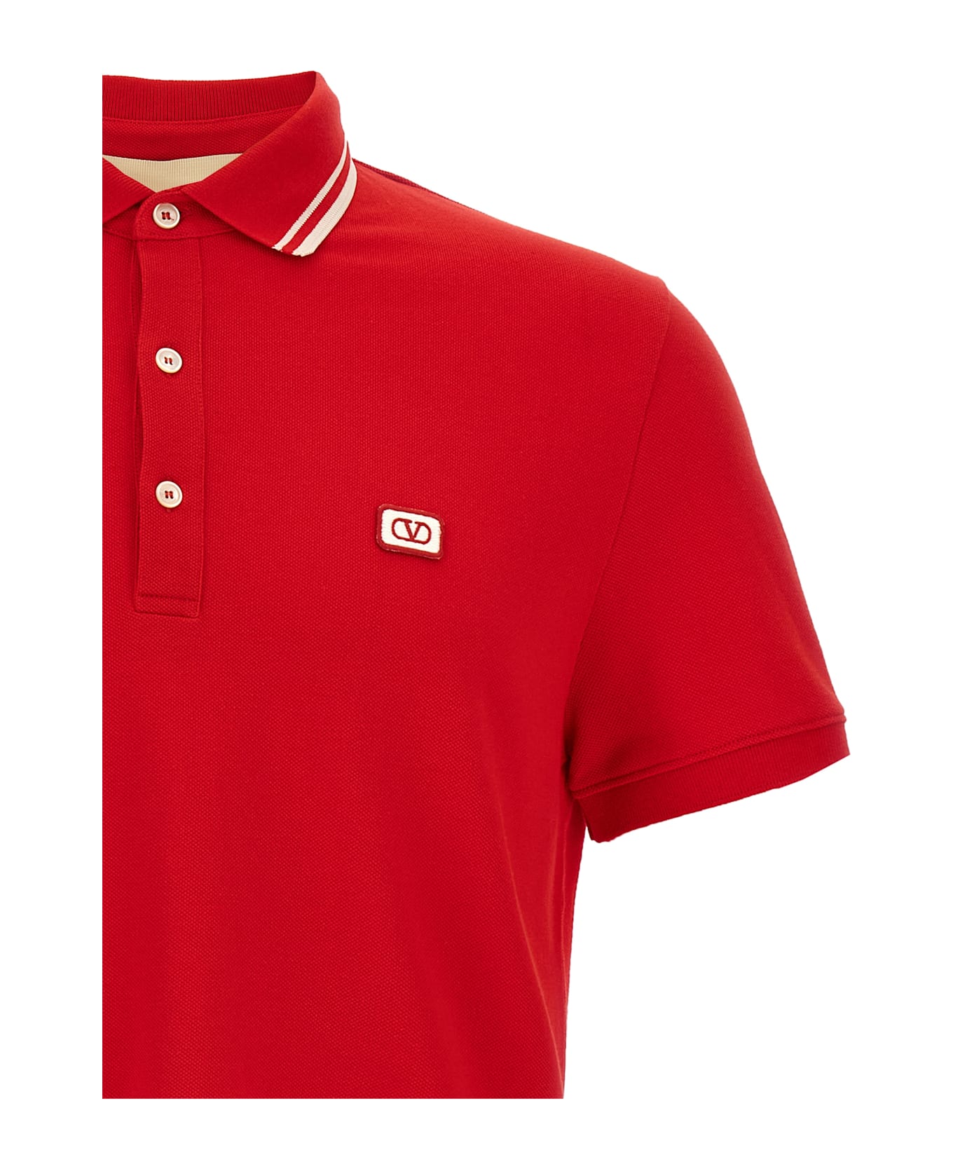Valentino Garavani Polo Valentino Garavani Embroidery 
vg
 - Red