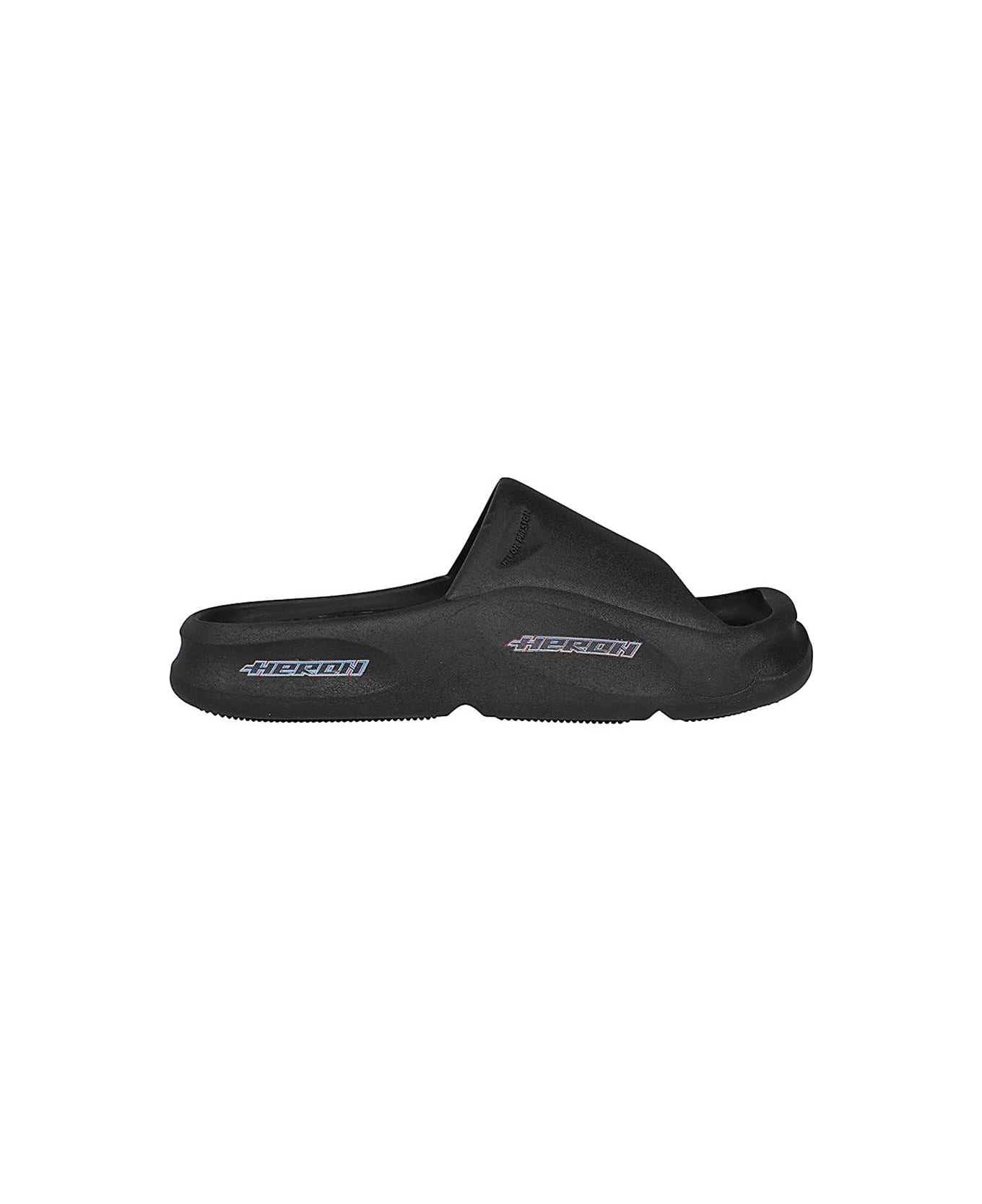 HERON PRESTON Rubber Slides - black