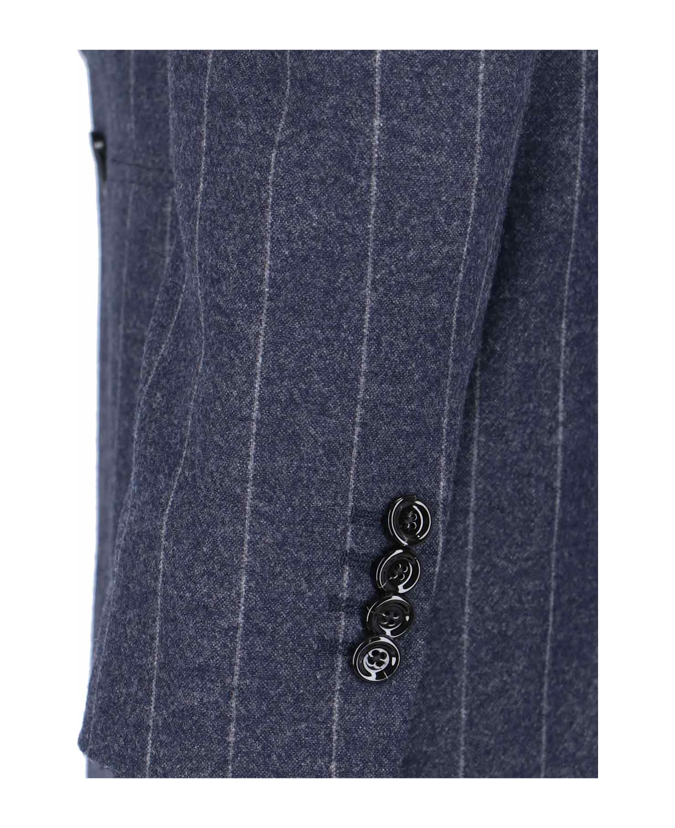 Lardini Virgin Wool And Cashmere Blazer - Blue