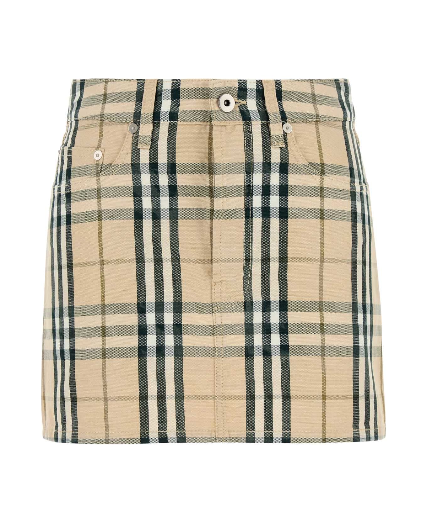 Burberry Embroidered Denim Mini Skirt - GRAINIPCHECK