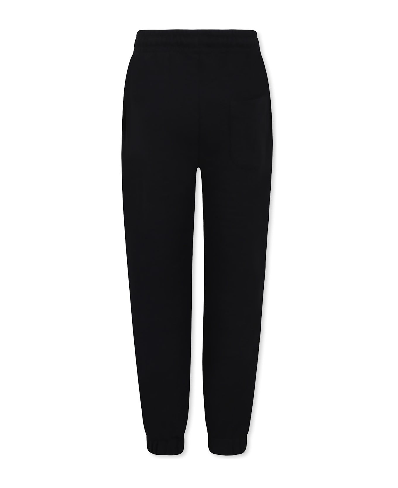 MSGM Black Trousers For Girl With Logo - Black