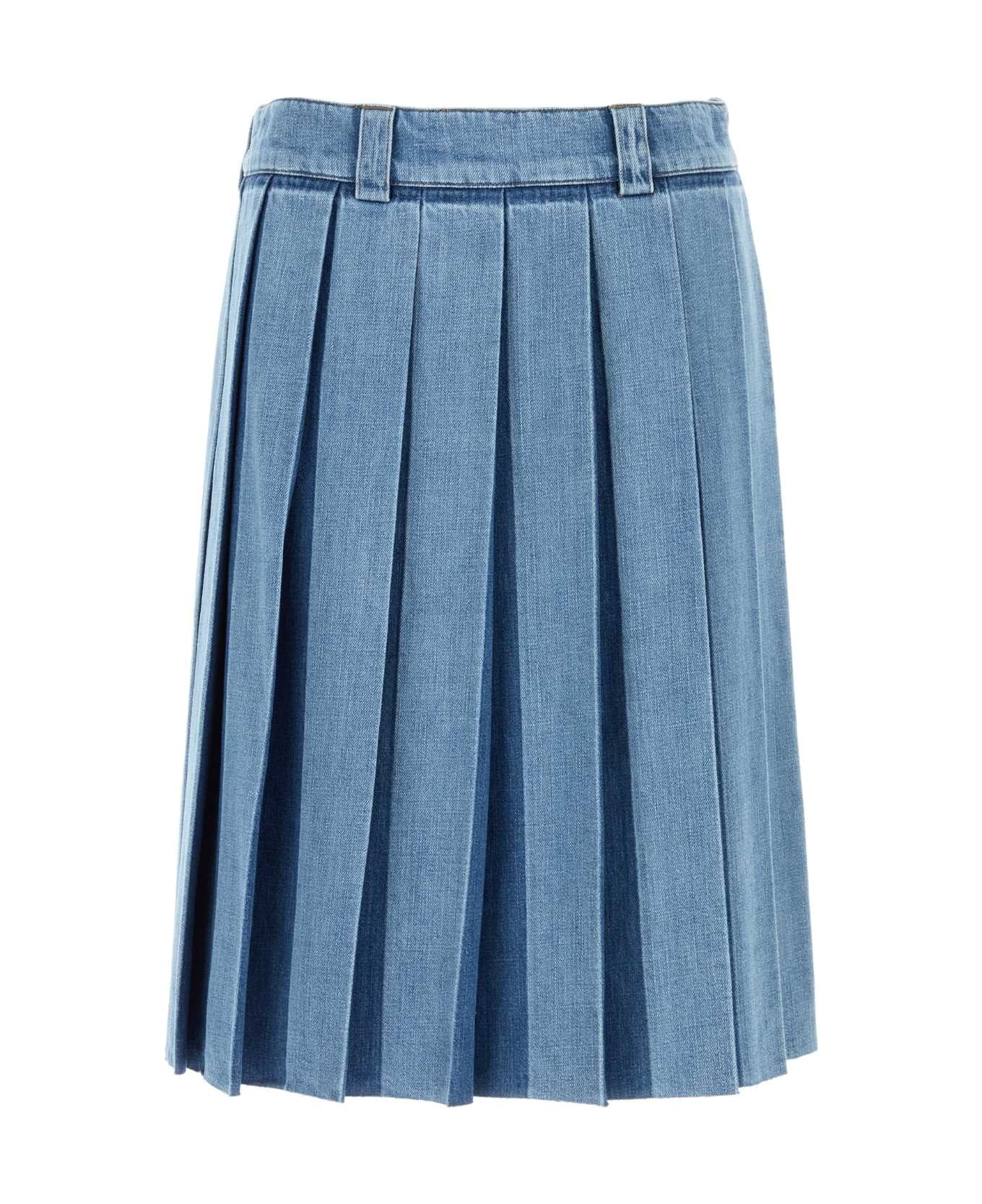 Miu Miu Denim Skirt - CELESTE
