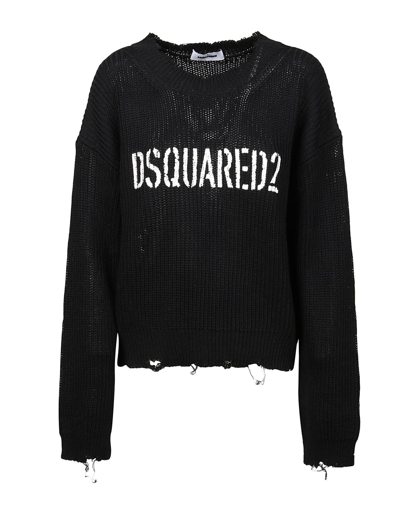 Dsquared2 Sweater - Black/white Logo