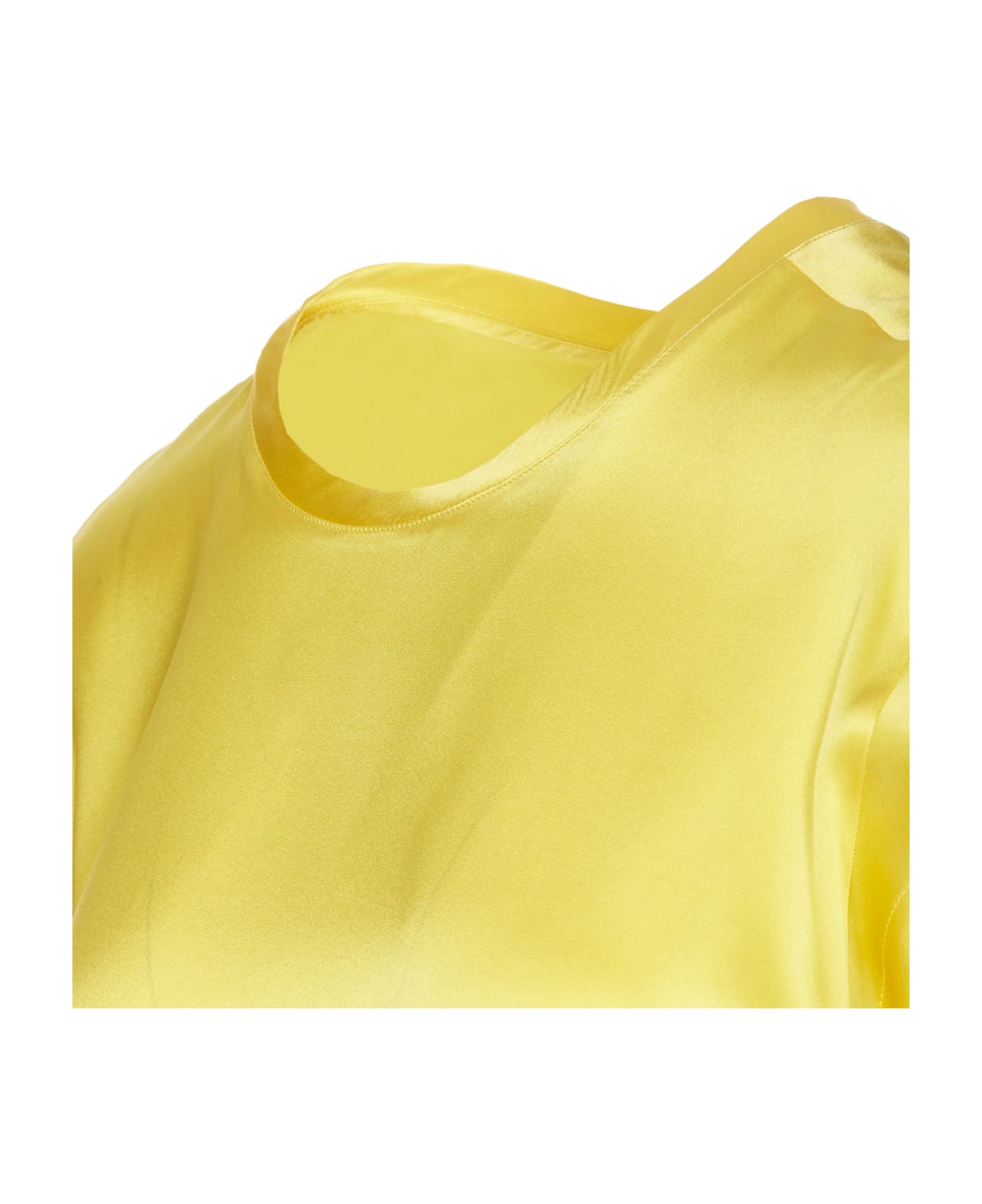 Pinko Satin Mesh - Yellow Tシャツ