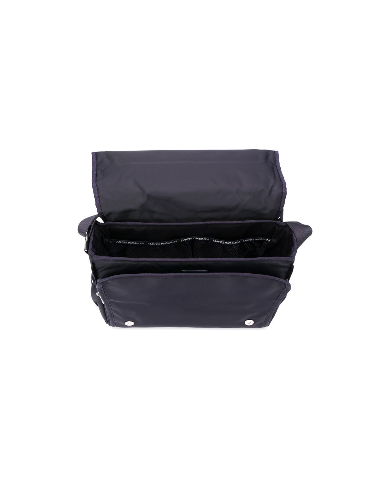 Emporio Armani Blue Crossbody Mummy Bag In Nylon Baby - Blu