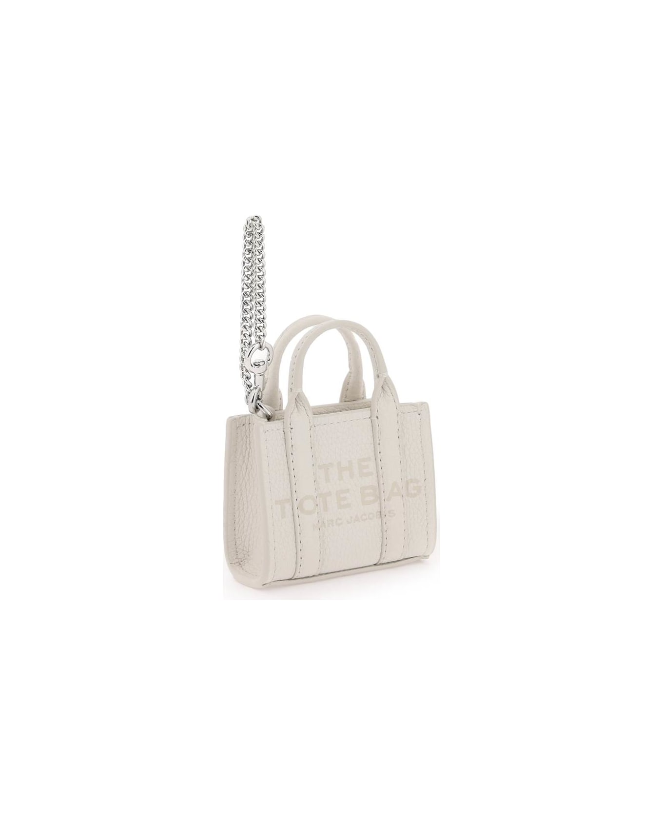 Marc Jacobs The Nano Tote Bag Charm - COTTON SILVER (White)