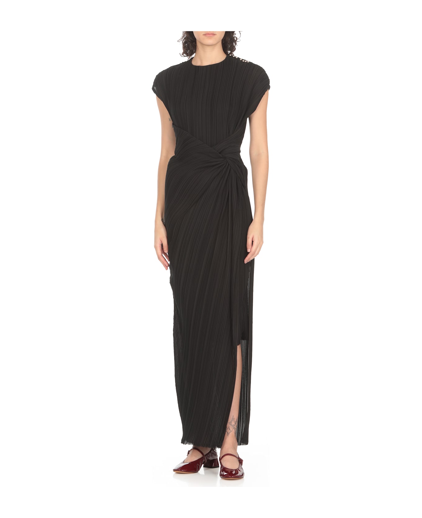 Lanvin Pleated Dress - Black