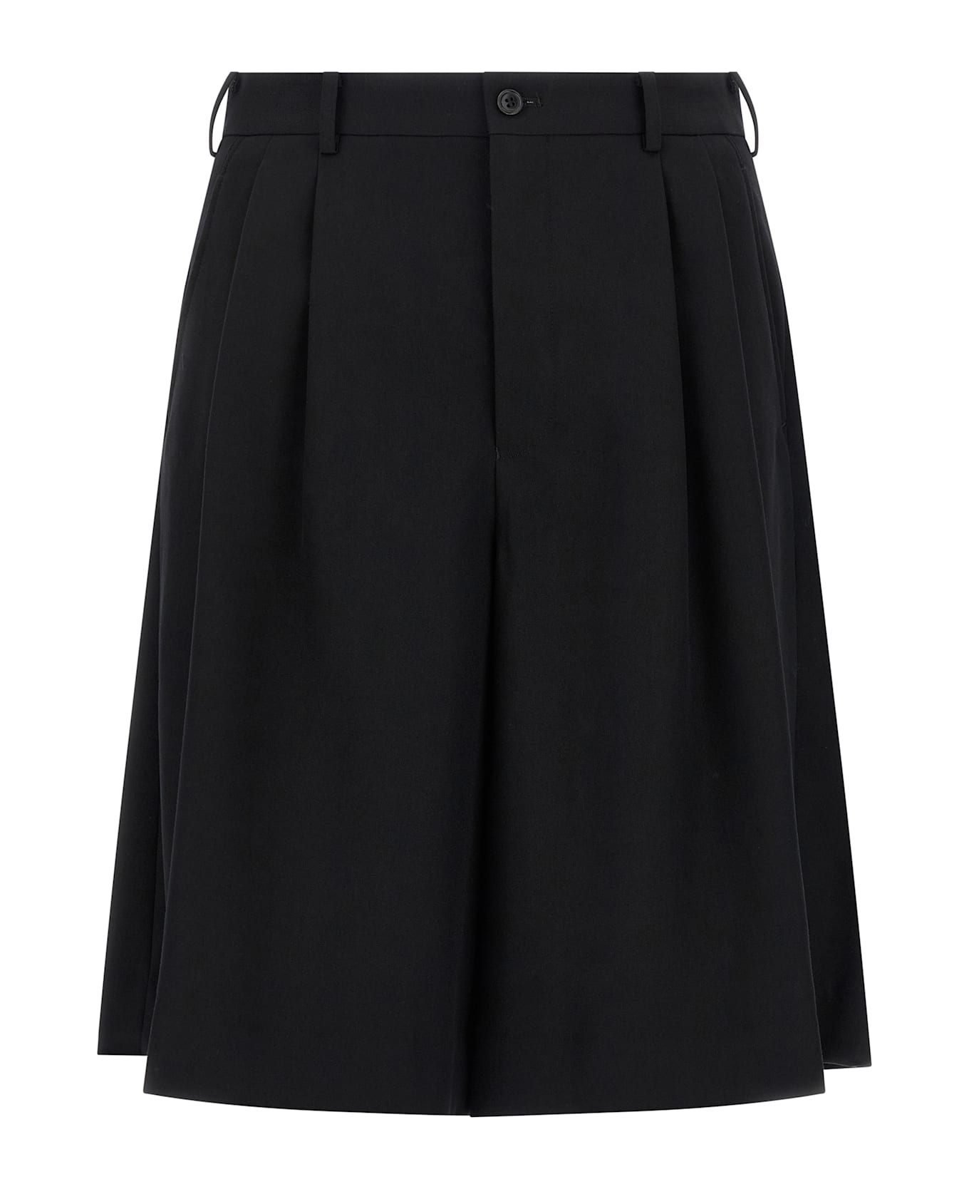Comme Des Garçons Homme Plus Wool Bermuda Shorts - Black  