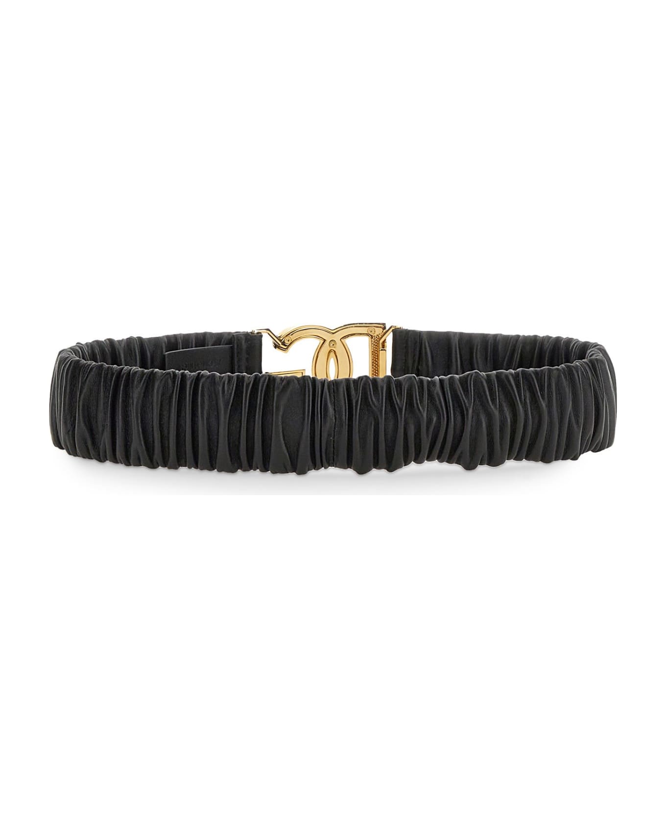 Dolce & Gabbana Elasticized Belt With Logo - NERO