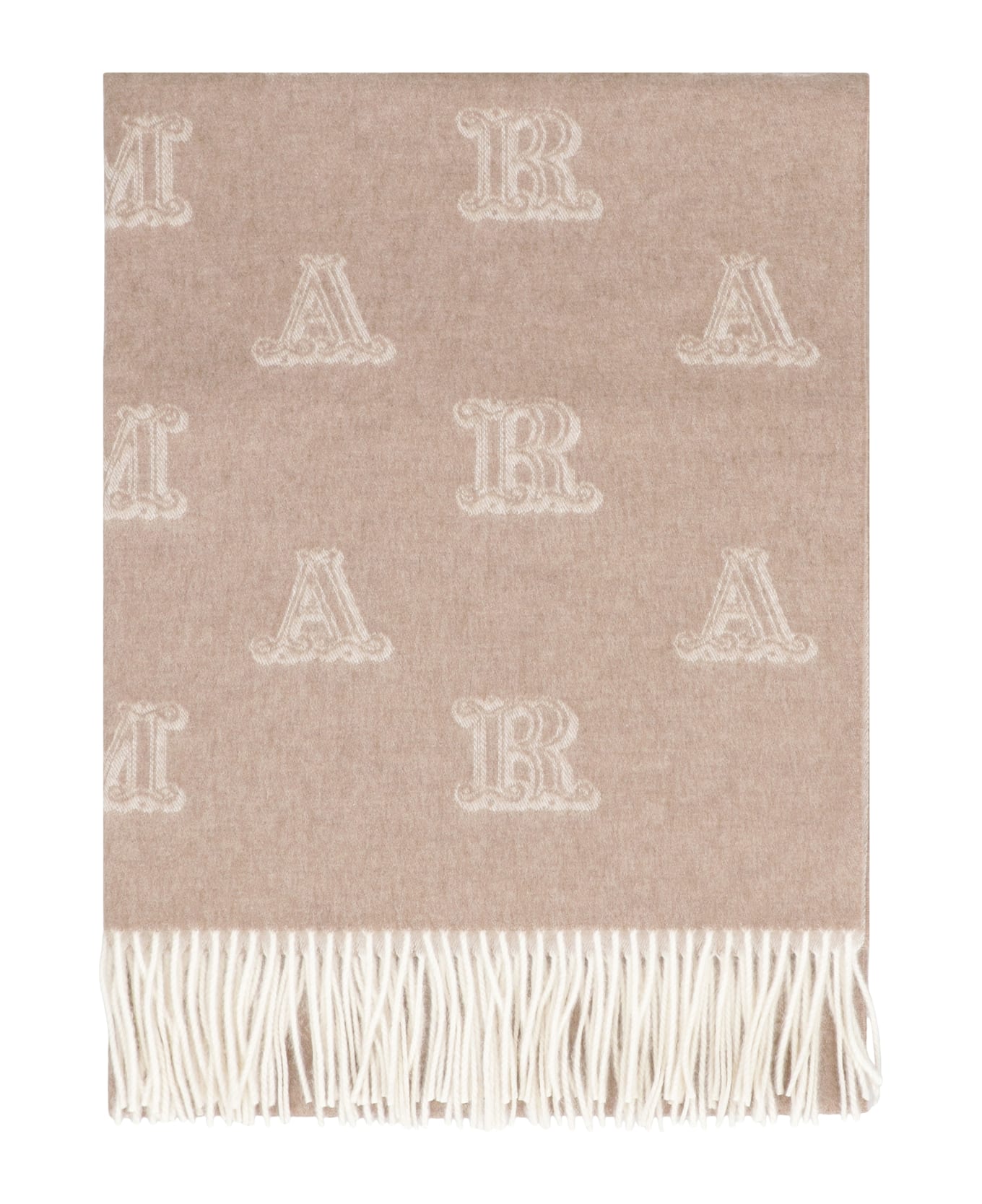 Max Mara Cashmere Jacquard Stola - Beige