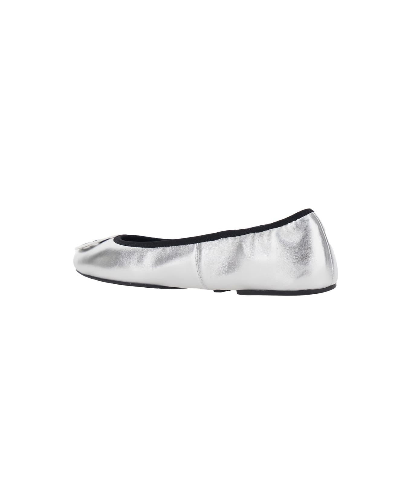 Tory Burch 'reva Travel' Ballet Flats - Metallic