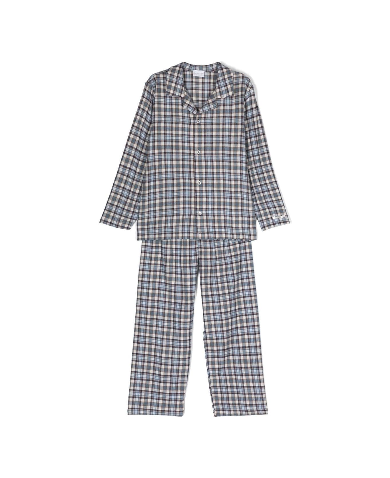 La Perla Check-print Long-sleeve Pyjamas - Gray