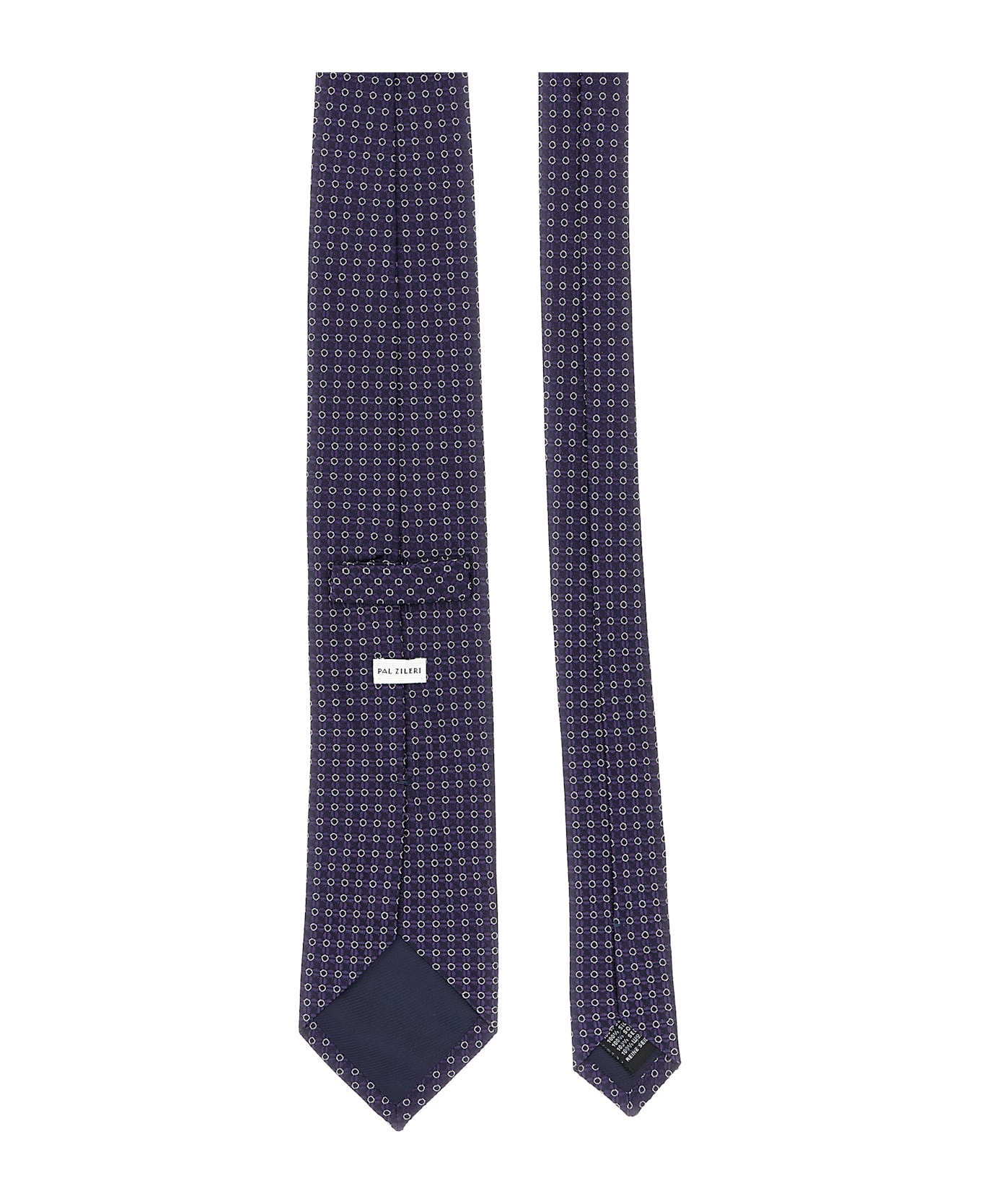 Pal Zileri Patterned Silk Tie - Purple