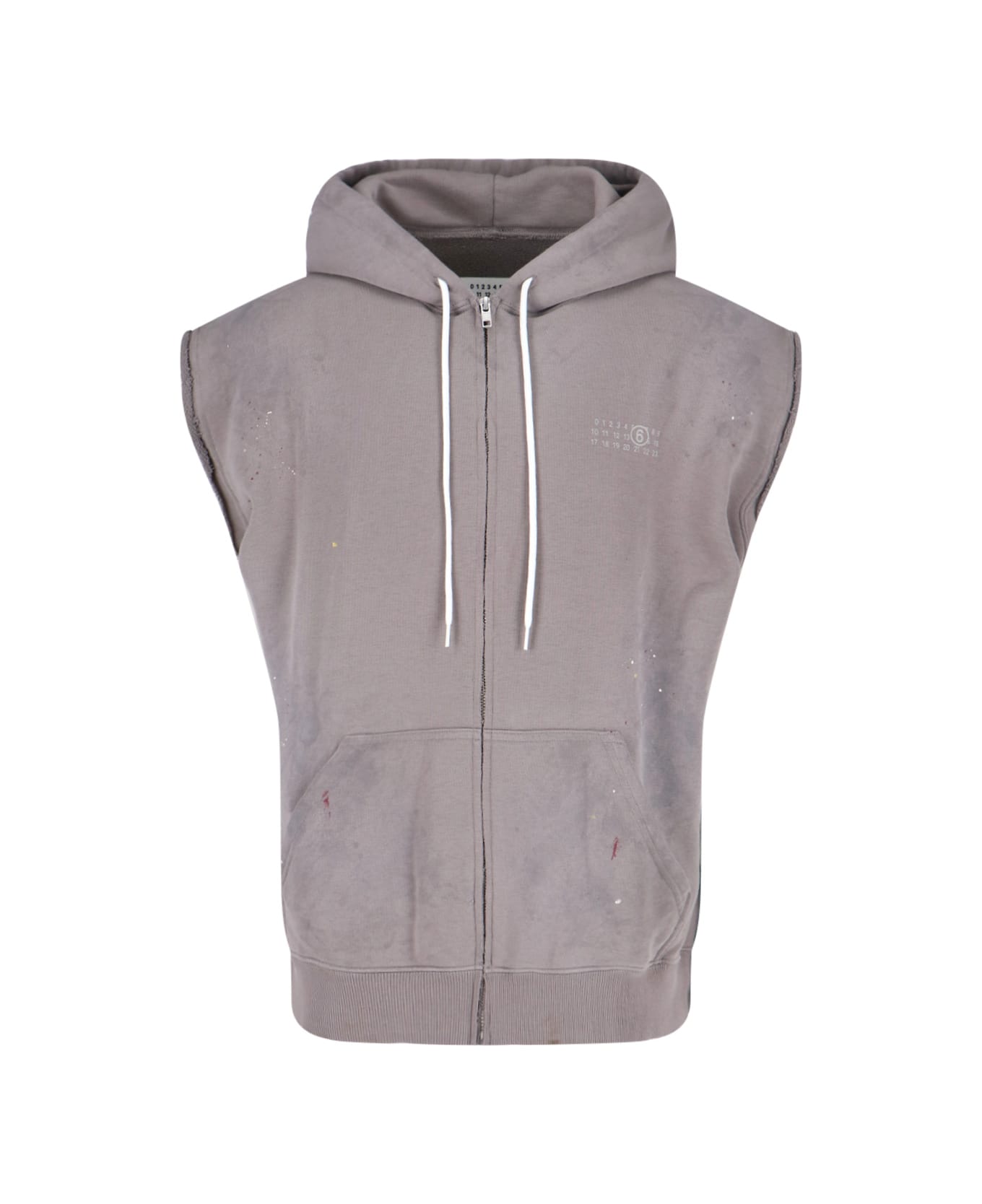MM6 Maison Margiela 
numeric
 Zip Sweatshirt - Gray