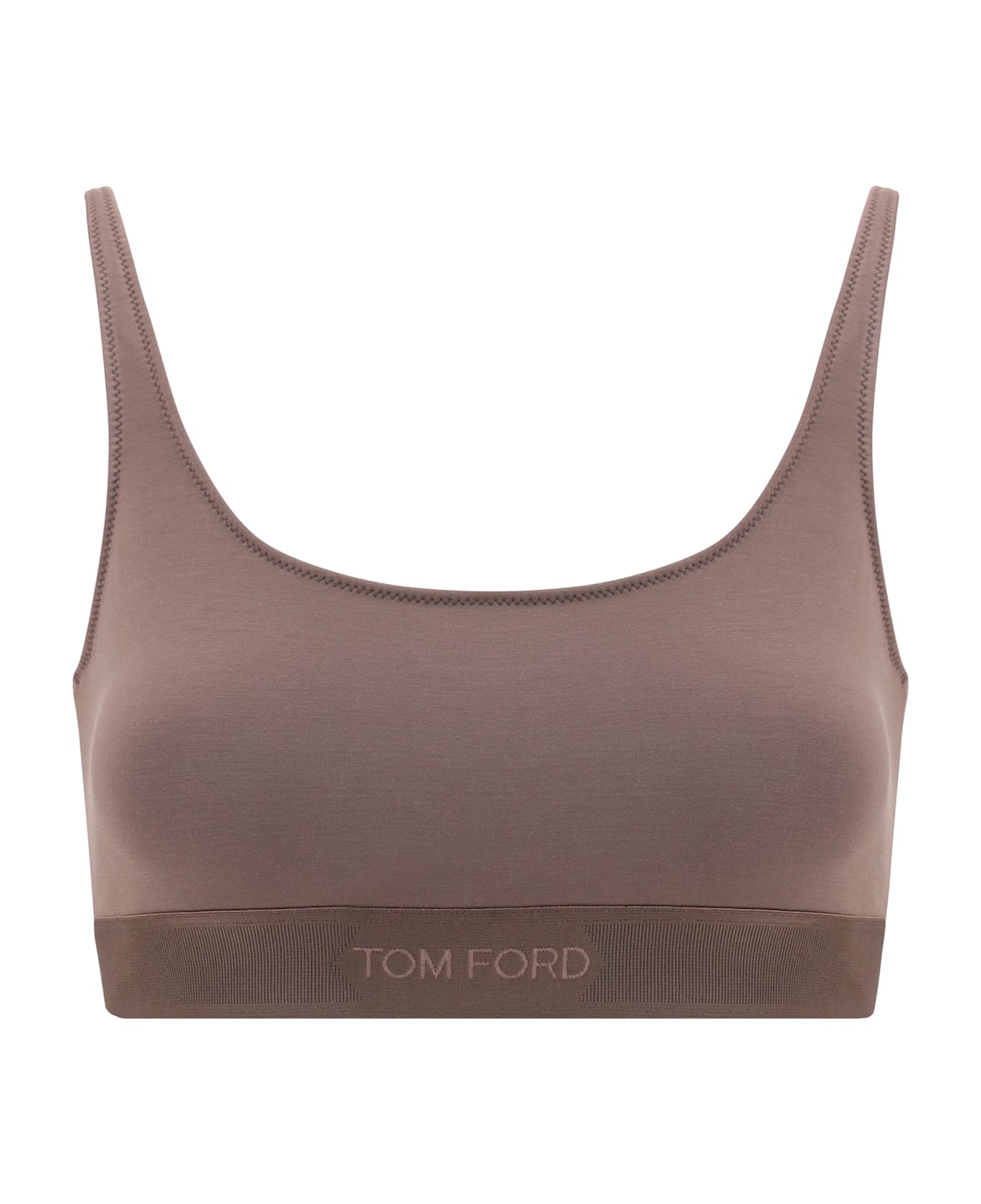 Tom Ford Modal Bralette Top With Jacquard Logo