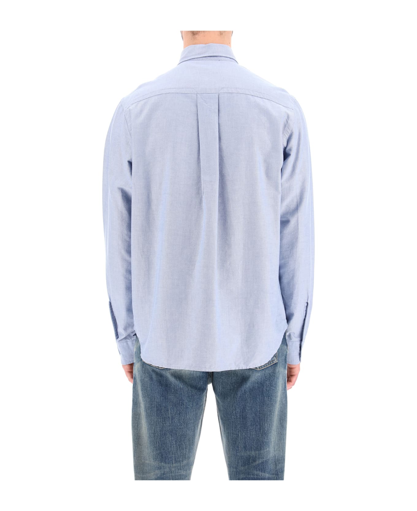 Kenzo Shirt With Tiger Crest Embroidery - Blu