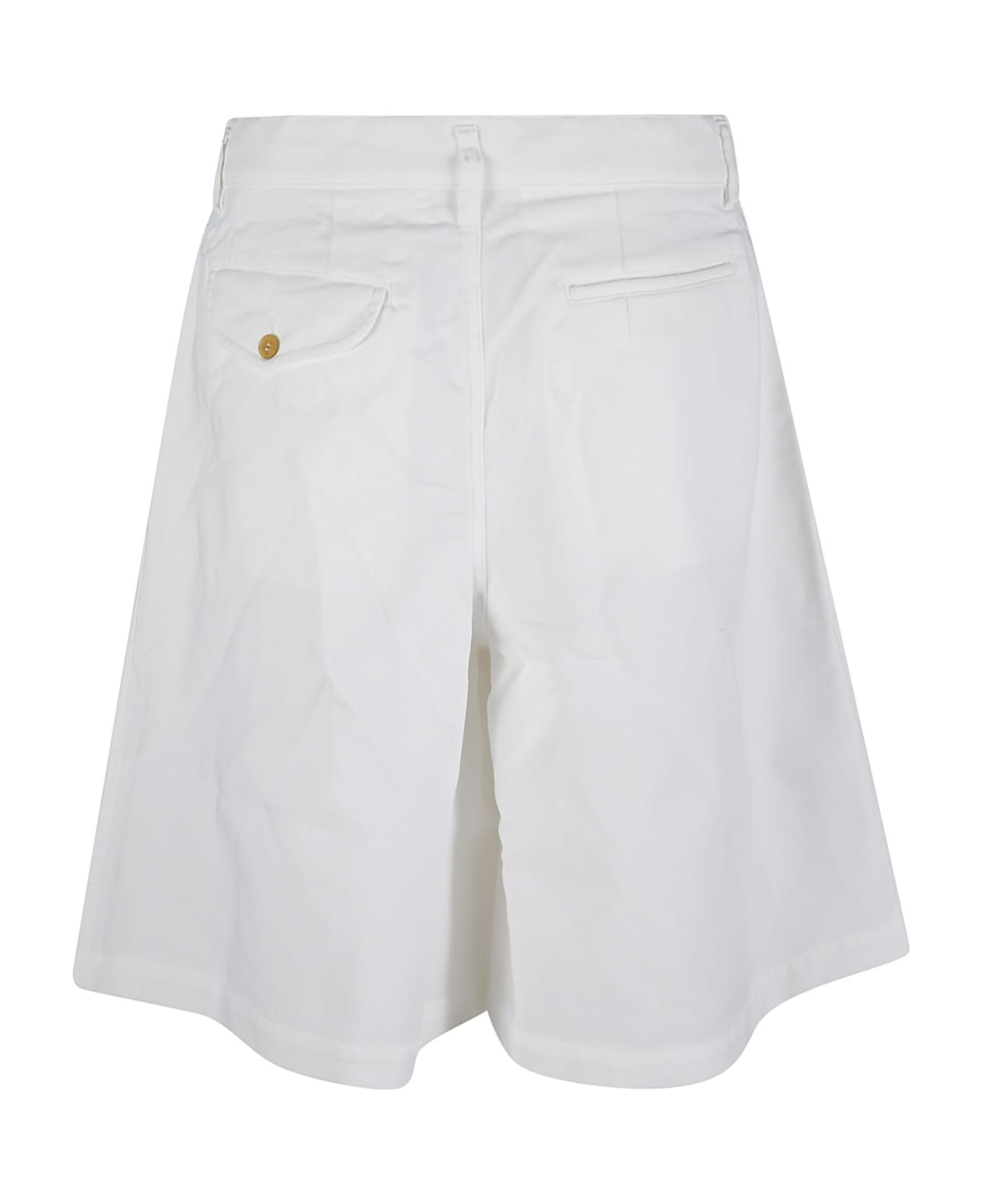 Comme des Garçons Shirt Buttoned Classic Shorts - White