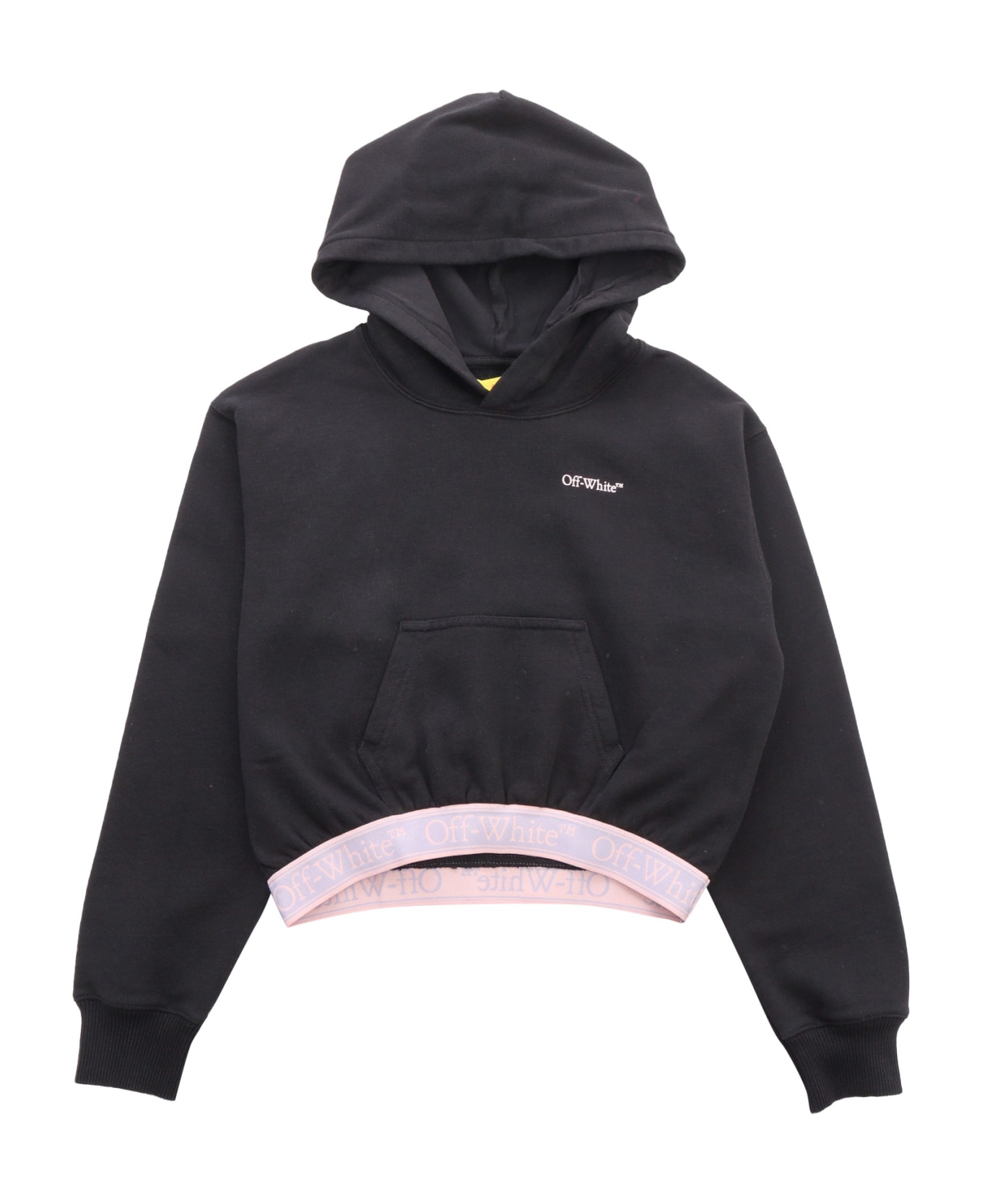 Off-White Black Cropped Sweatshirt - BLACK ニットウェア＆スウェットシャツ