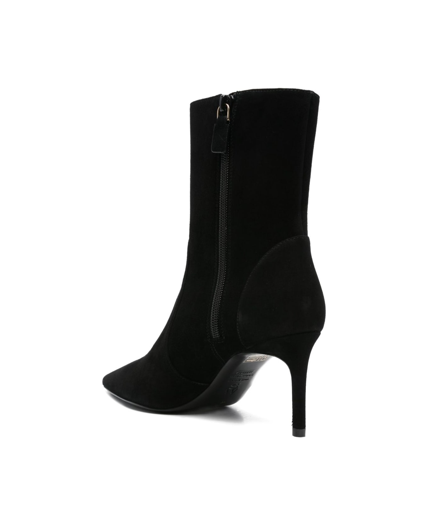 Stuart Weitzman Black Suede Ankle Boot - Black