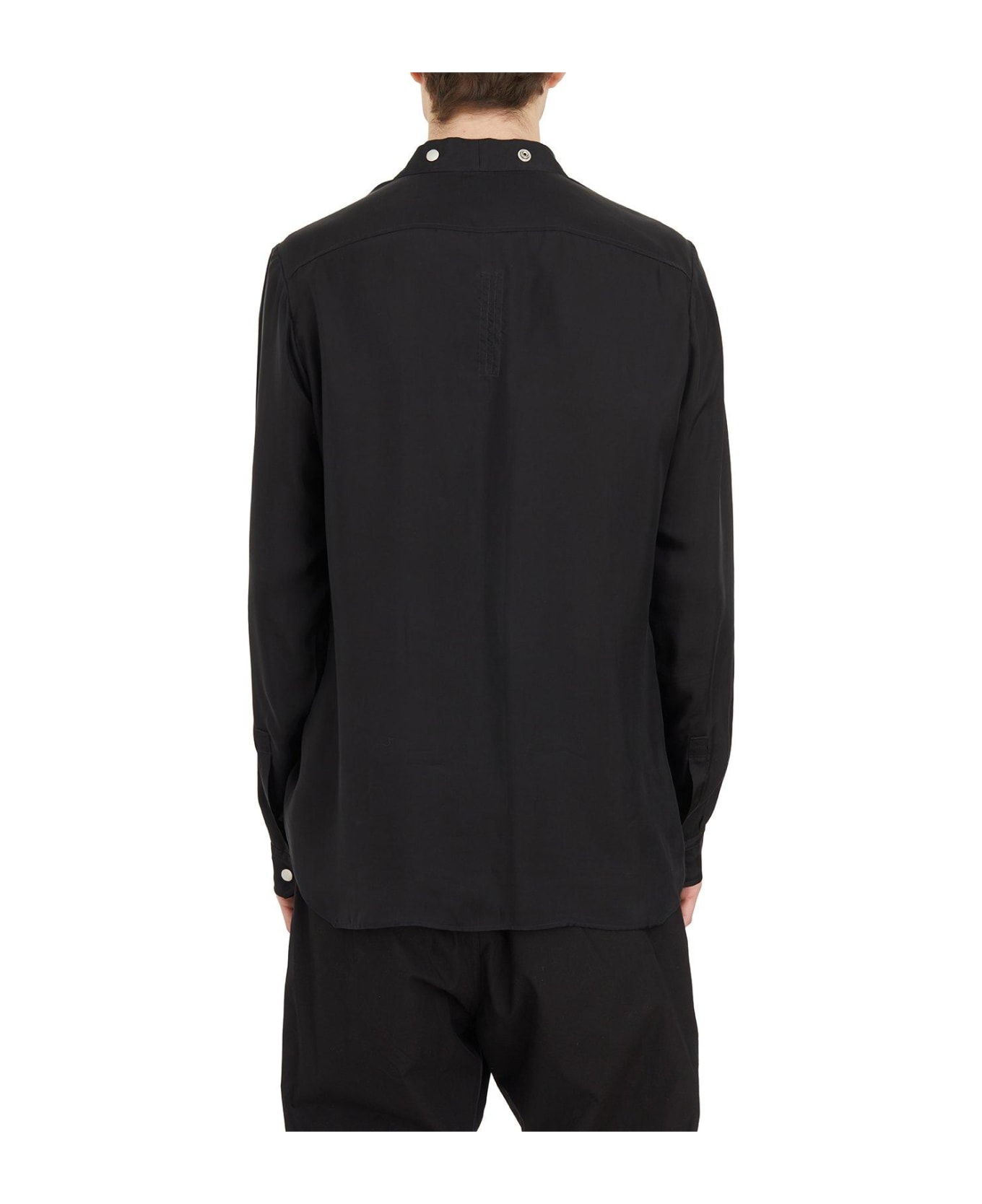 Rick Owens Long-sleeved Button-up Shirt - Black