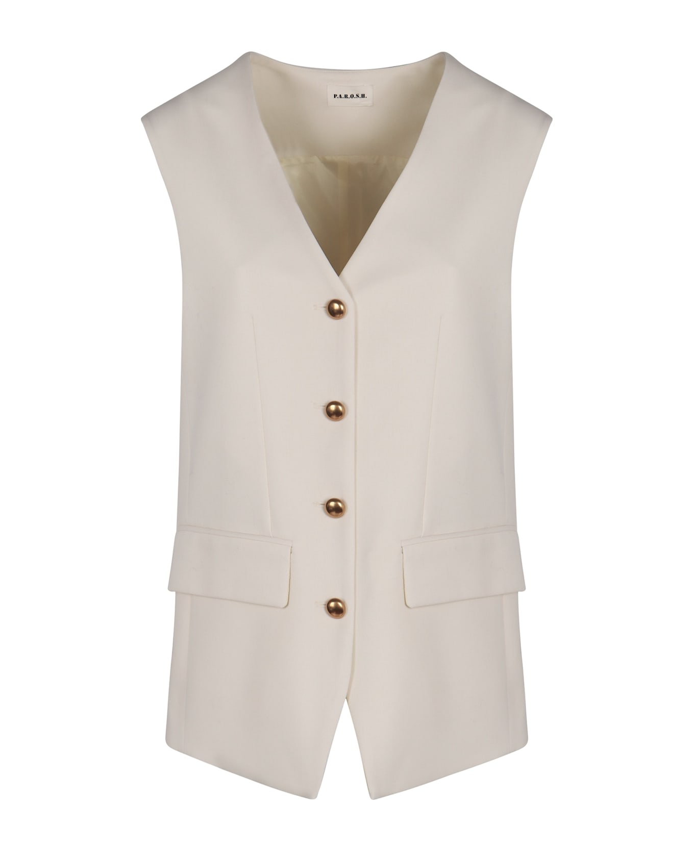 Parosh Wool Vest - White