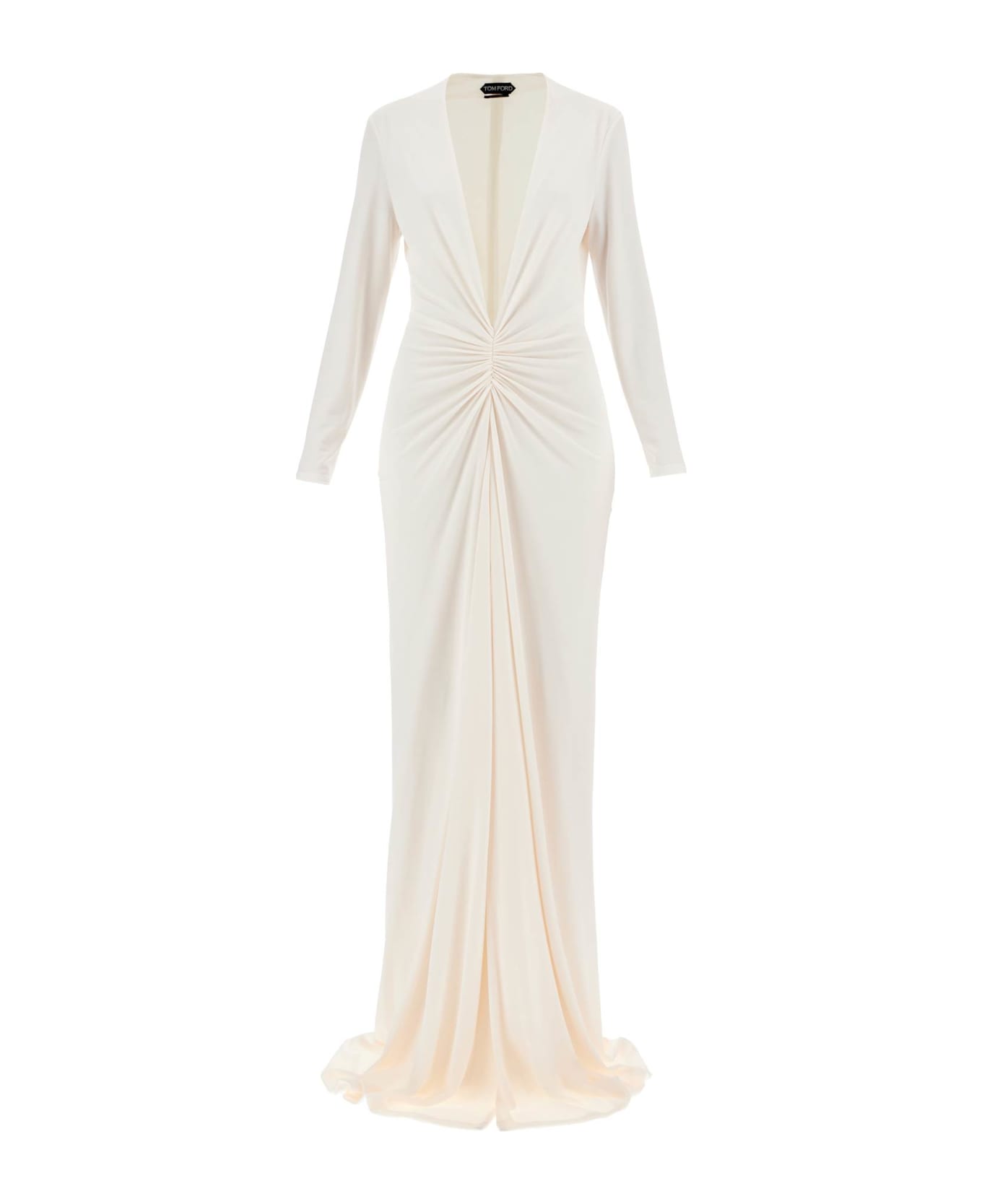 Tom Ford Long Stretch Jersey Evening Dress - OFF WHITE