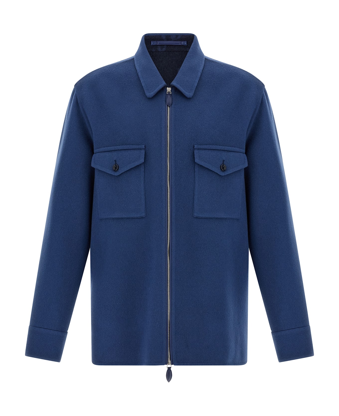 Berluti Double Cloth Overshirt - Blue