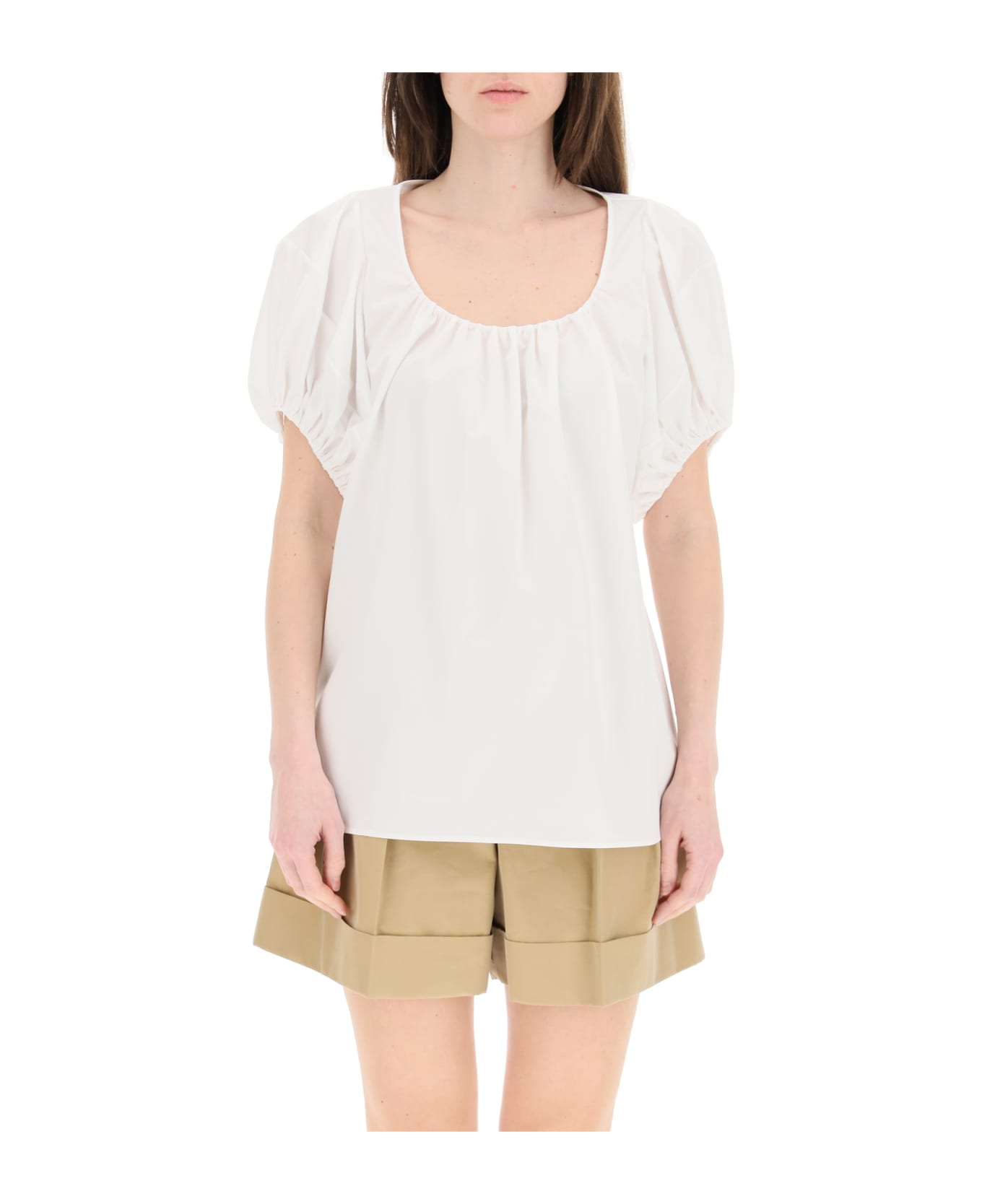 Stella McCartney Elsa Poplin Top - PURE WHITE (White)