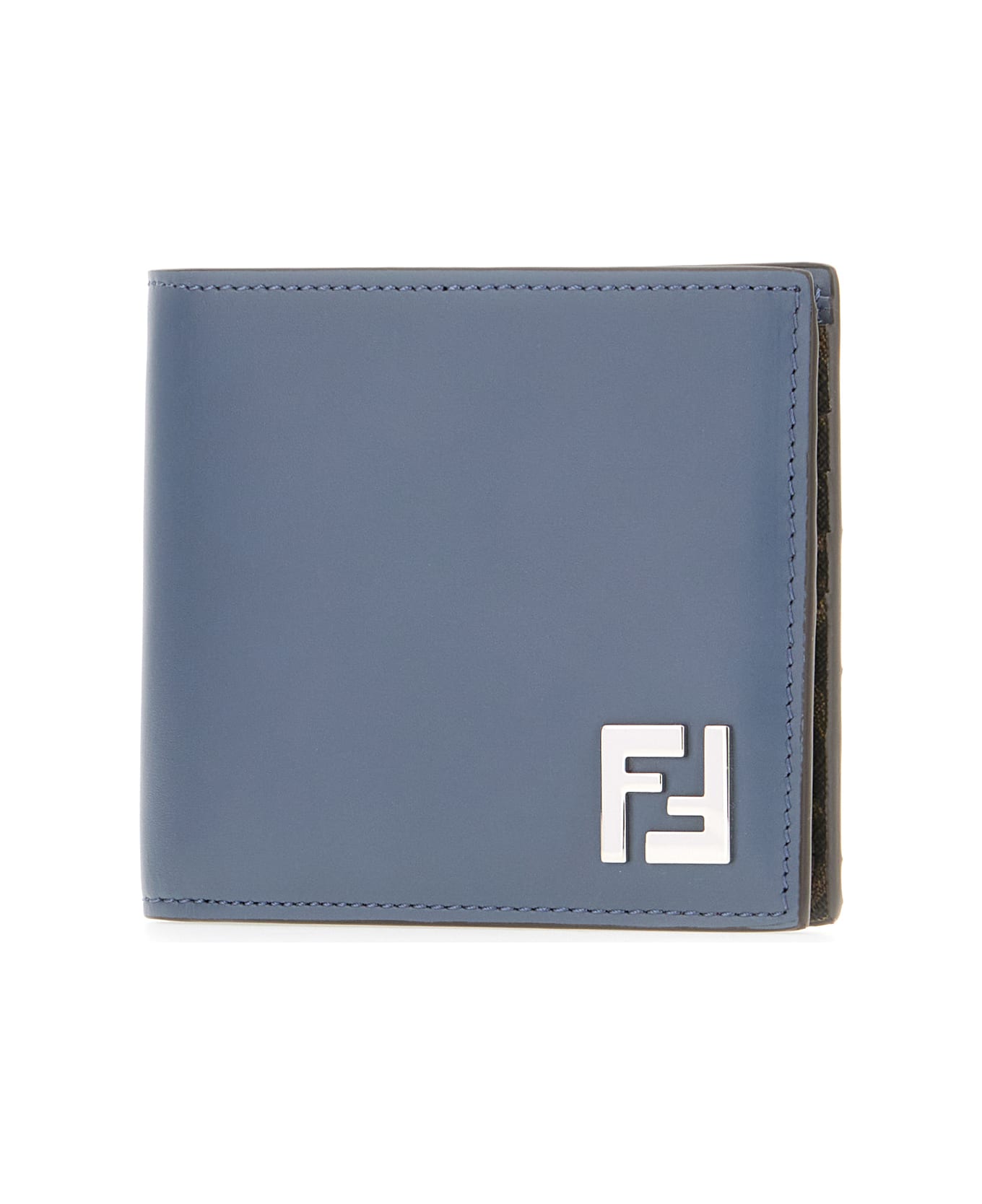 Fendi Denim Blue Leather Wallet - MIRTO MARRONE