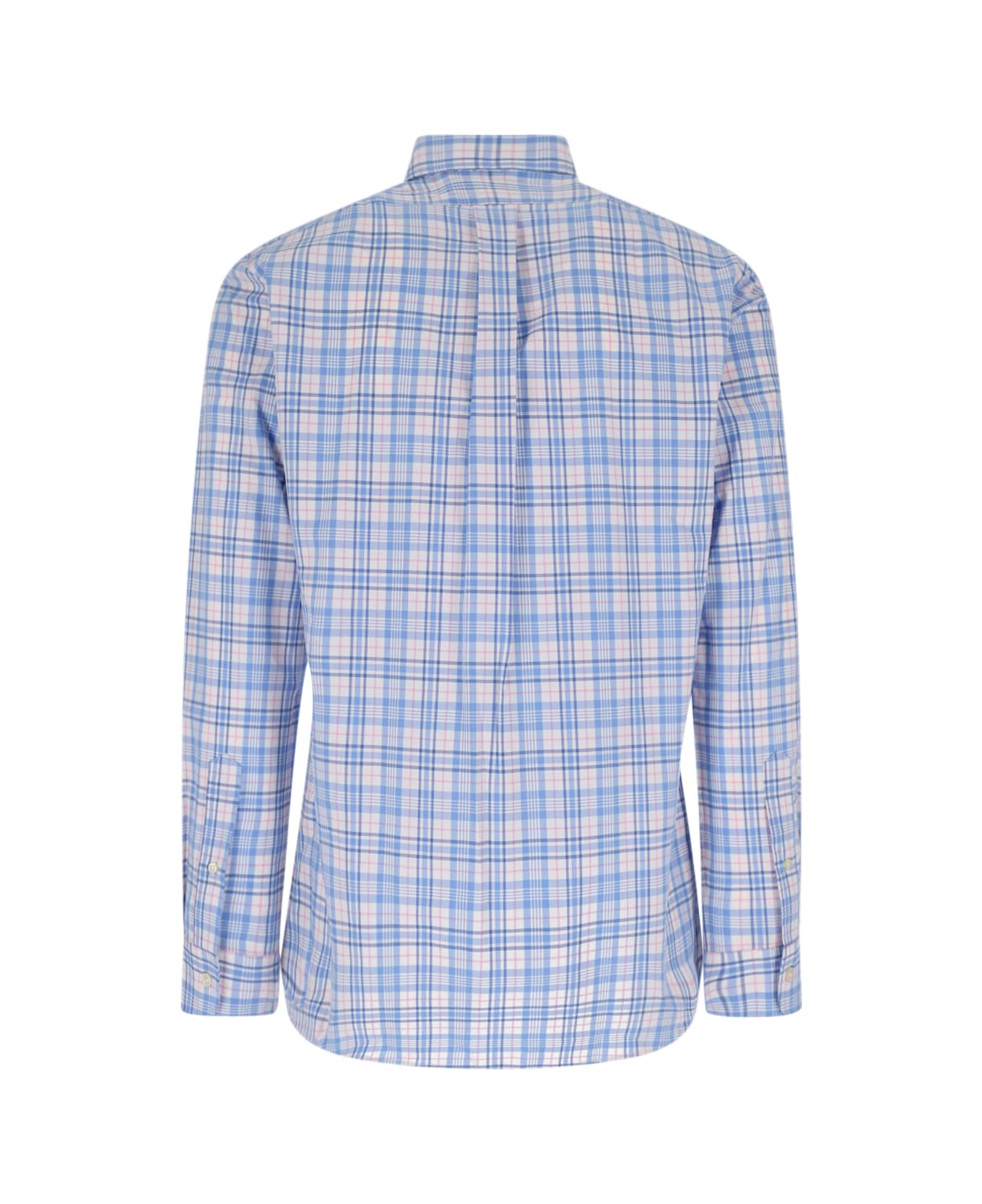 Polo Ralph Lauren Check Logo Shirt - Light Blue