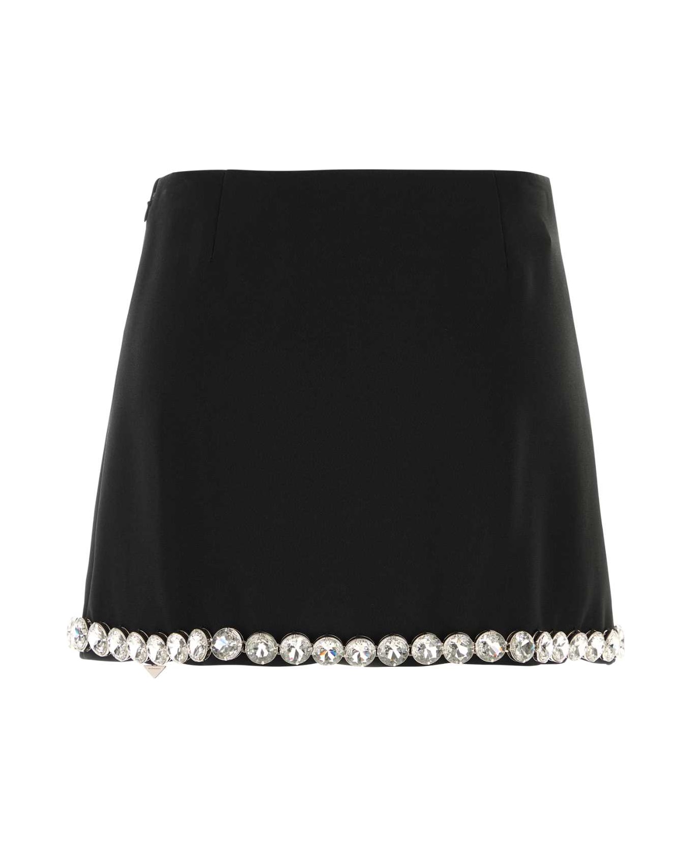 Prada Black Acetate Blend Mini Skirt - NERO
