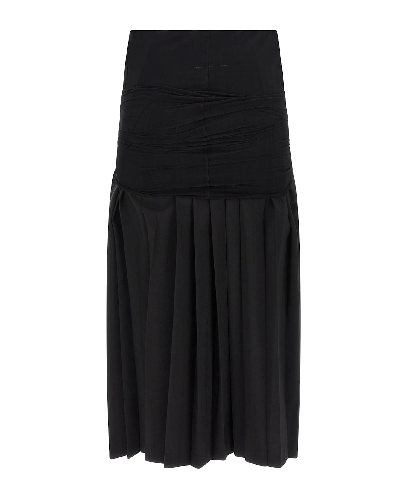 MM6 Maison Margiela Double Layer Skirt - Black  