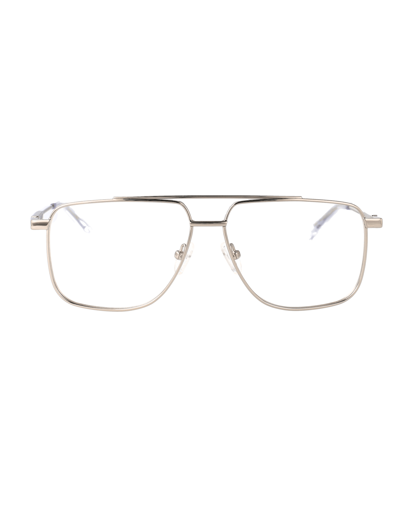 Alexander McQueen Eyewear Am0480o Glasses - SILVER-SILVER-TRANSPARENT