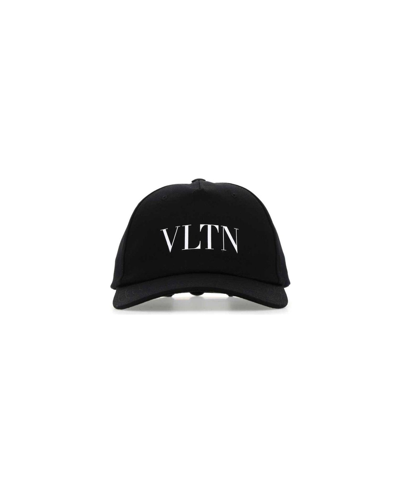 Valentino Garavani Vltn Logo Printed Baseball Cap - NERO 帽子