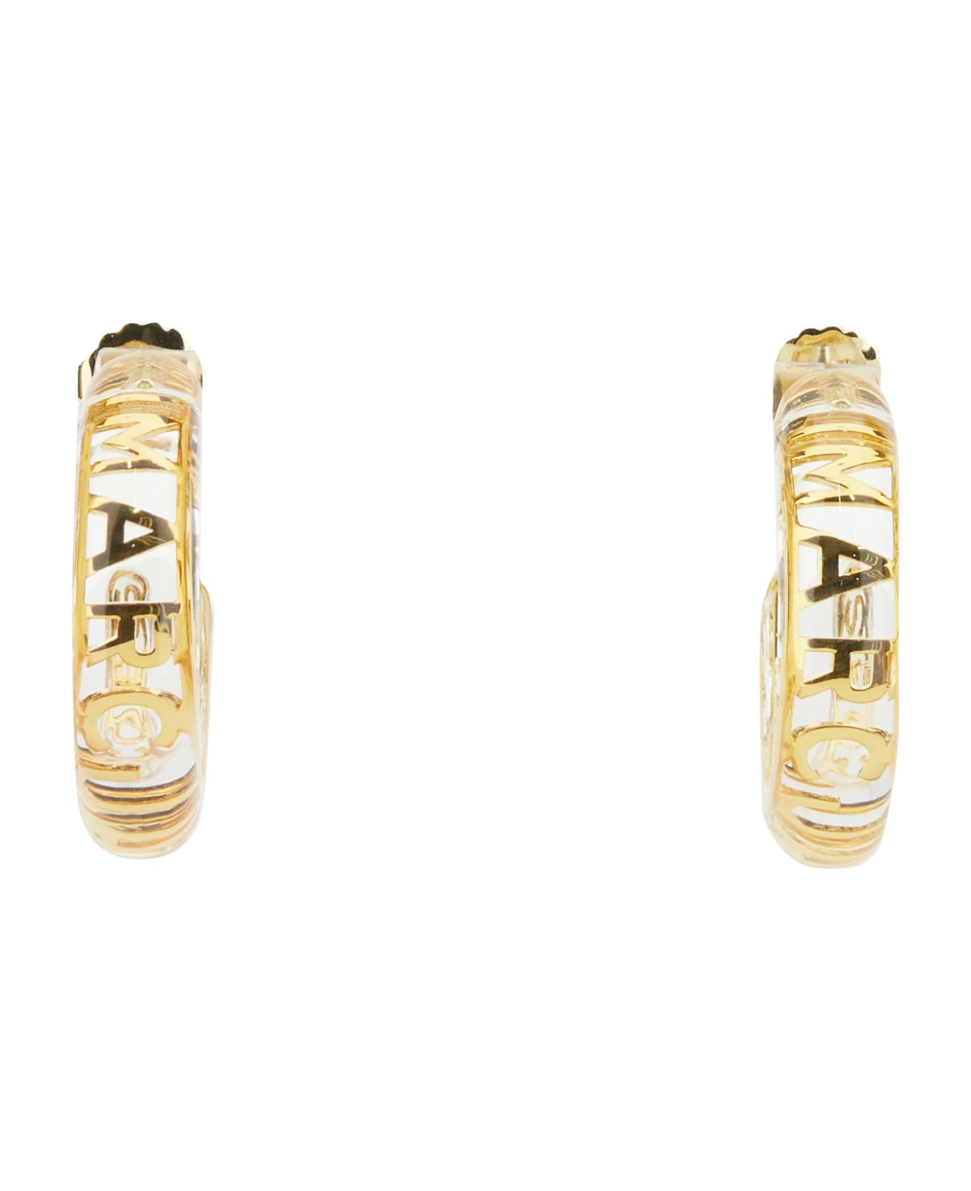 Marc Jacobs Monogram Hoop Earrings - ORO