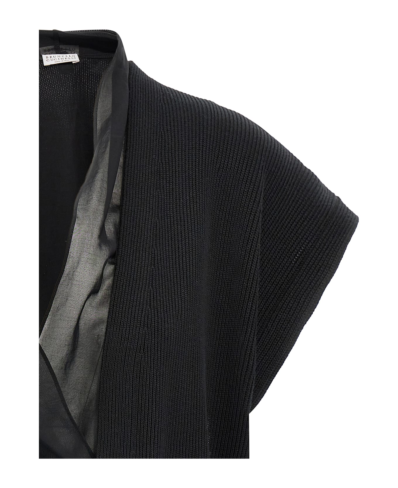 Brunello Cucinelli Layered Cardigan - Black
