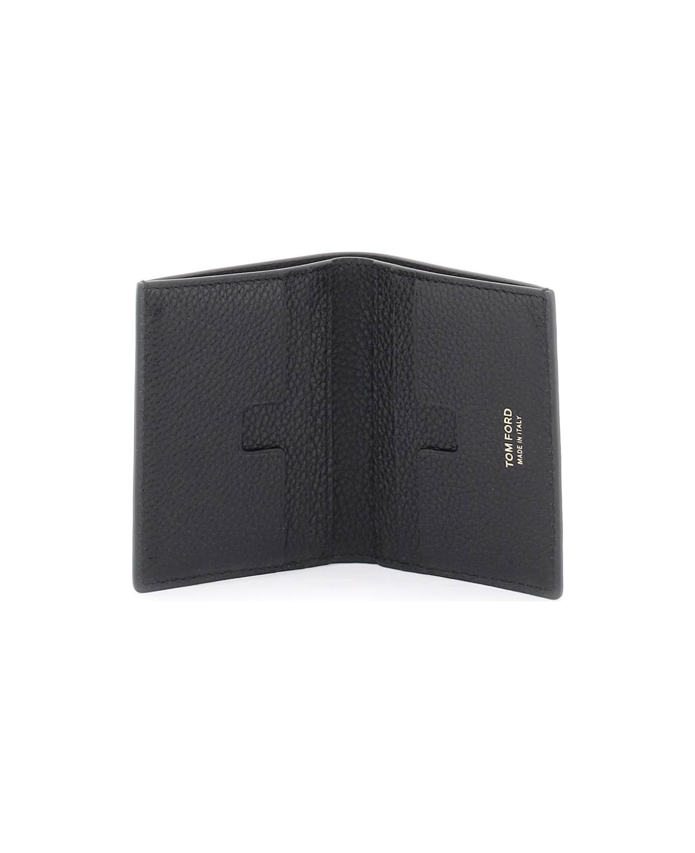 Tom Ford Grained Leather Card Holder - Black